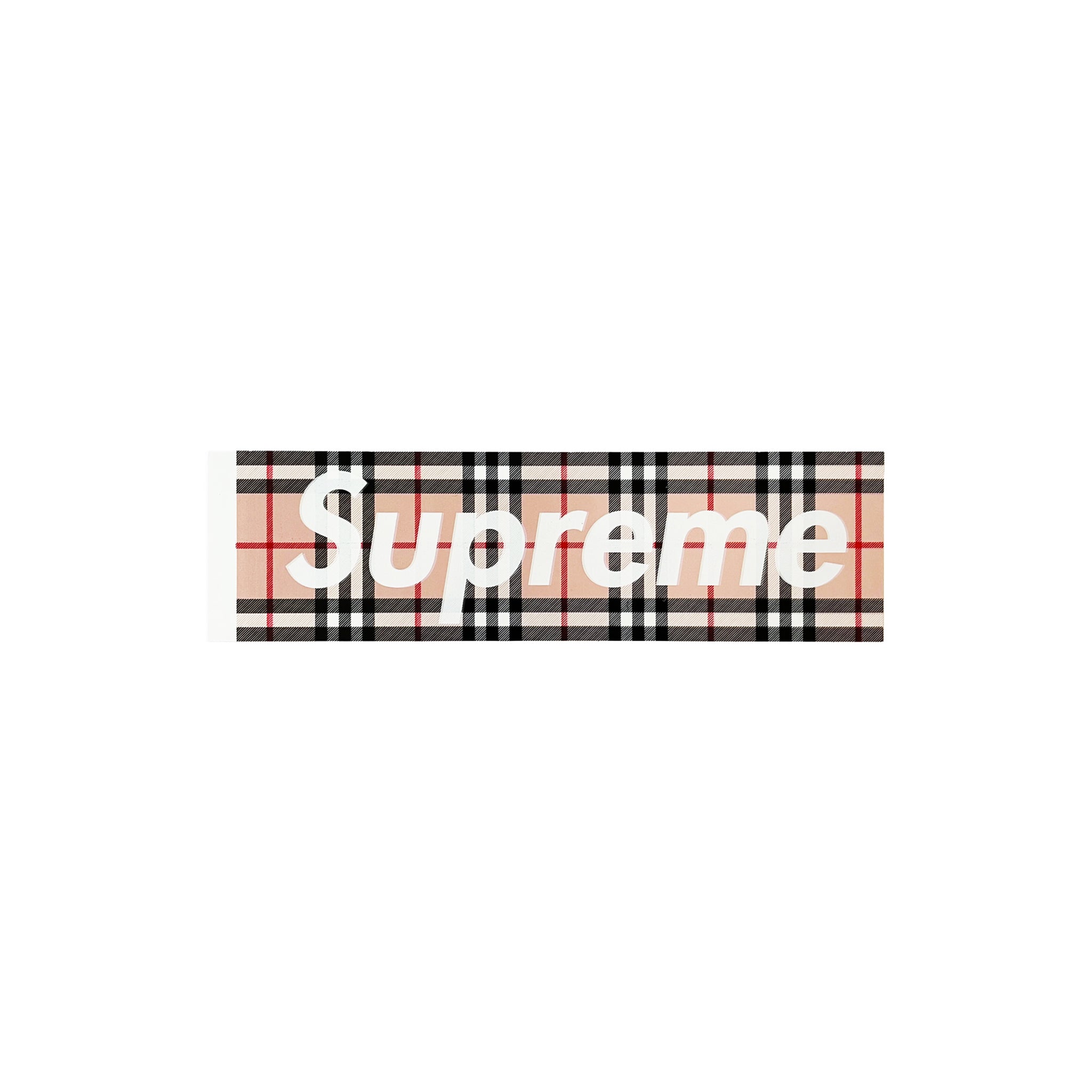 SUPREME BURBERRY BOX LOGO STICKER PINK – ODTO