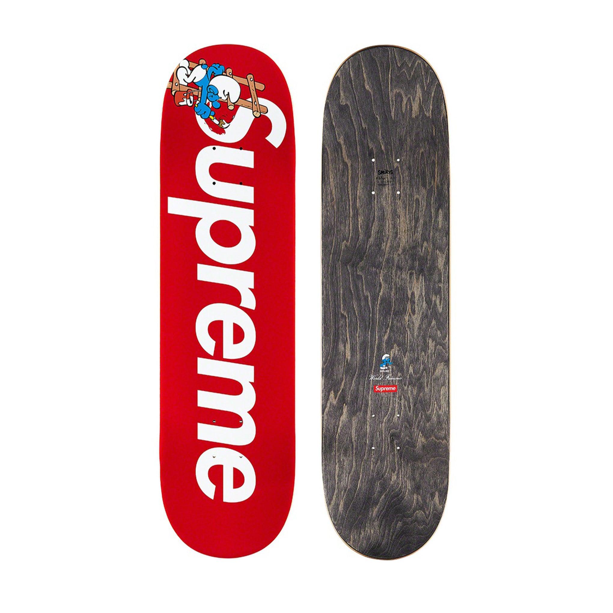 SUPREME SMURF SKATEBOARD RED