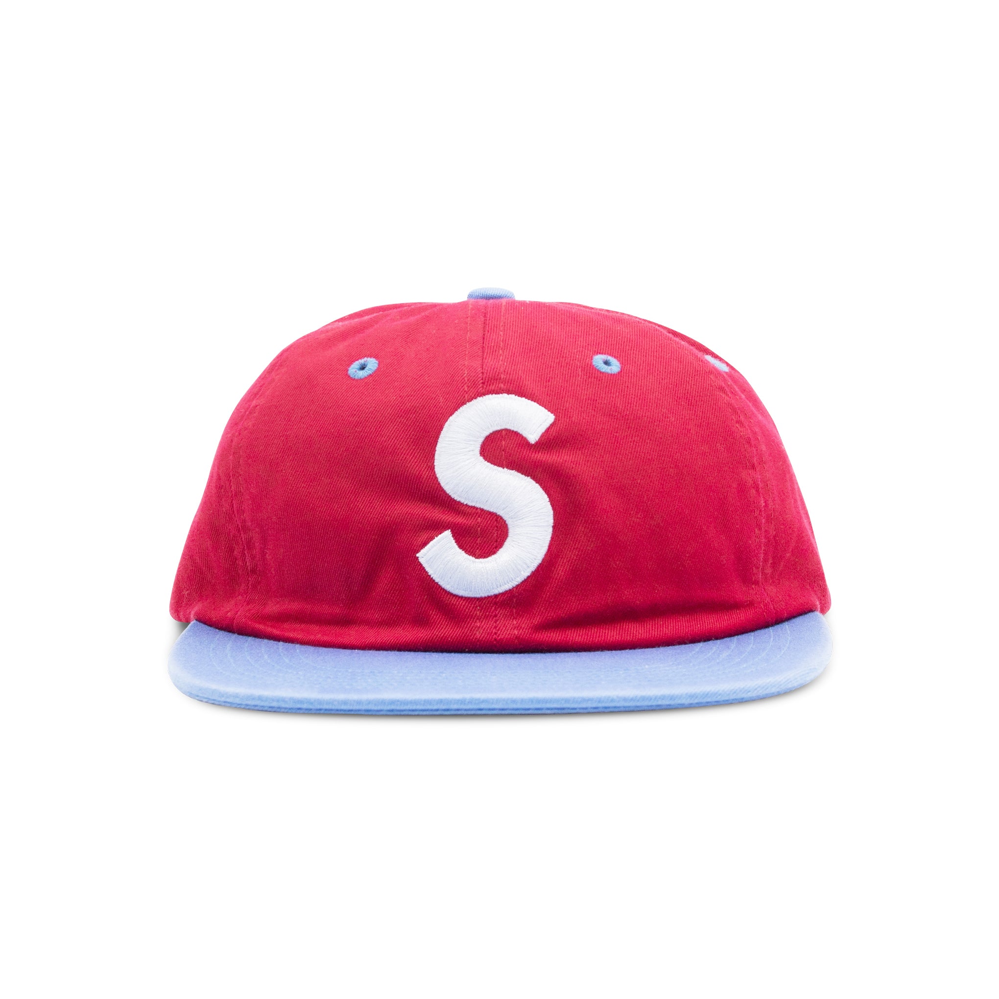 SUPREME 2-TONE WASHED S LOGO 6-PANEL RED