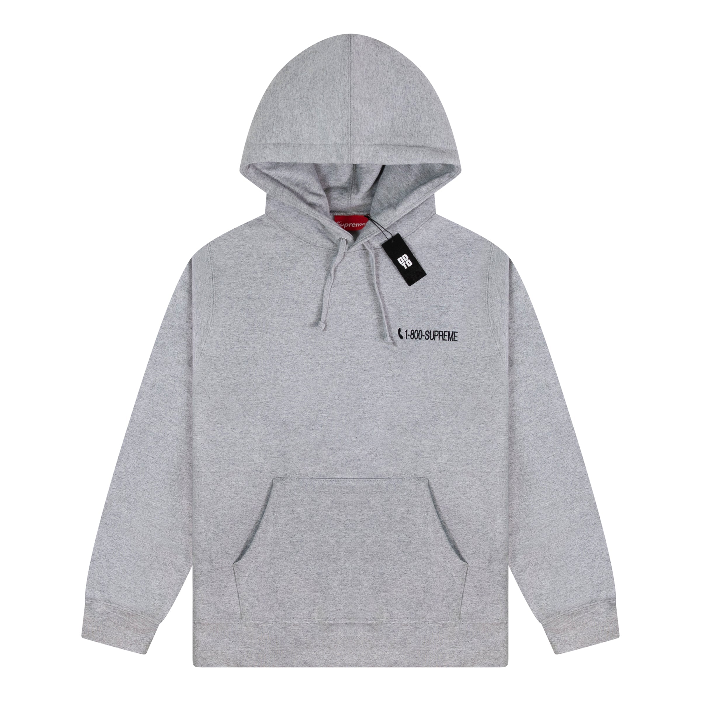 SUPREME 1-800 HOODIE GREY – ODTO