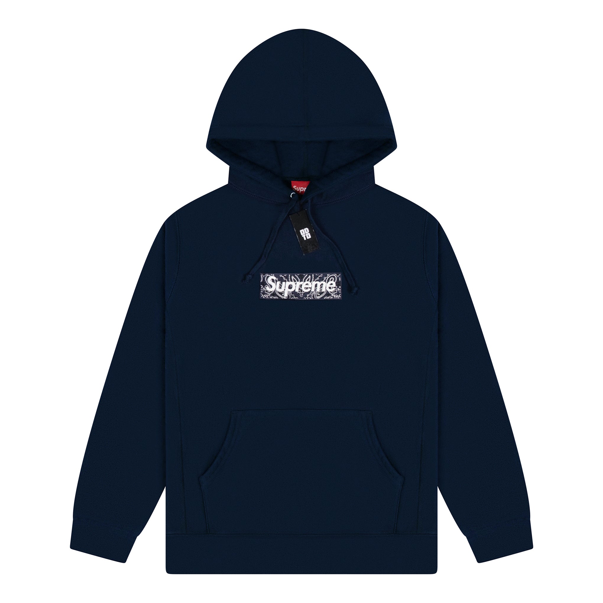 SUPREME BANDANA BOX LOGO HOODIE NAVY – ODTO