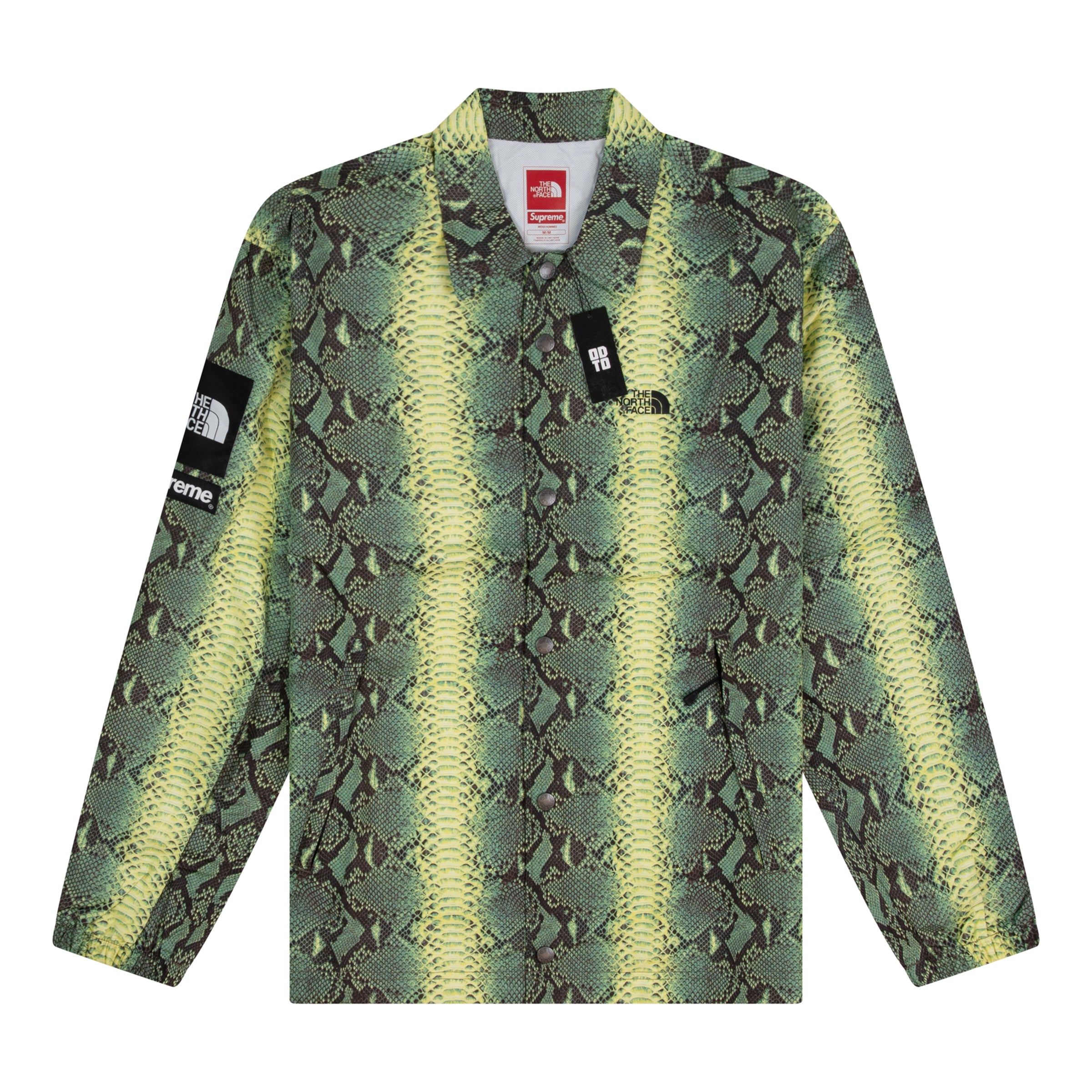 SUPREME THE NORTH FACE SNAKESKIN TAPED SEAM COACHES JACKET GREEN