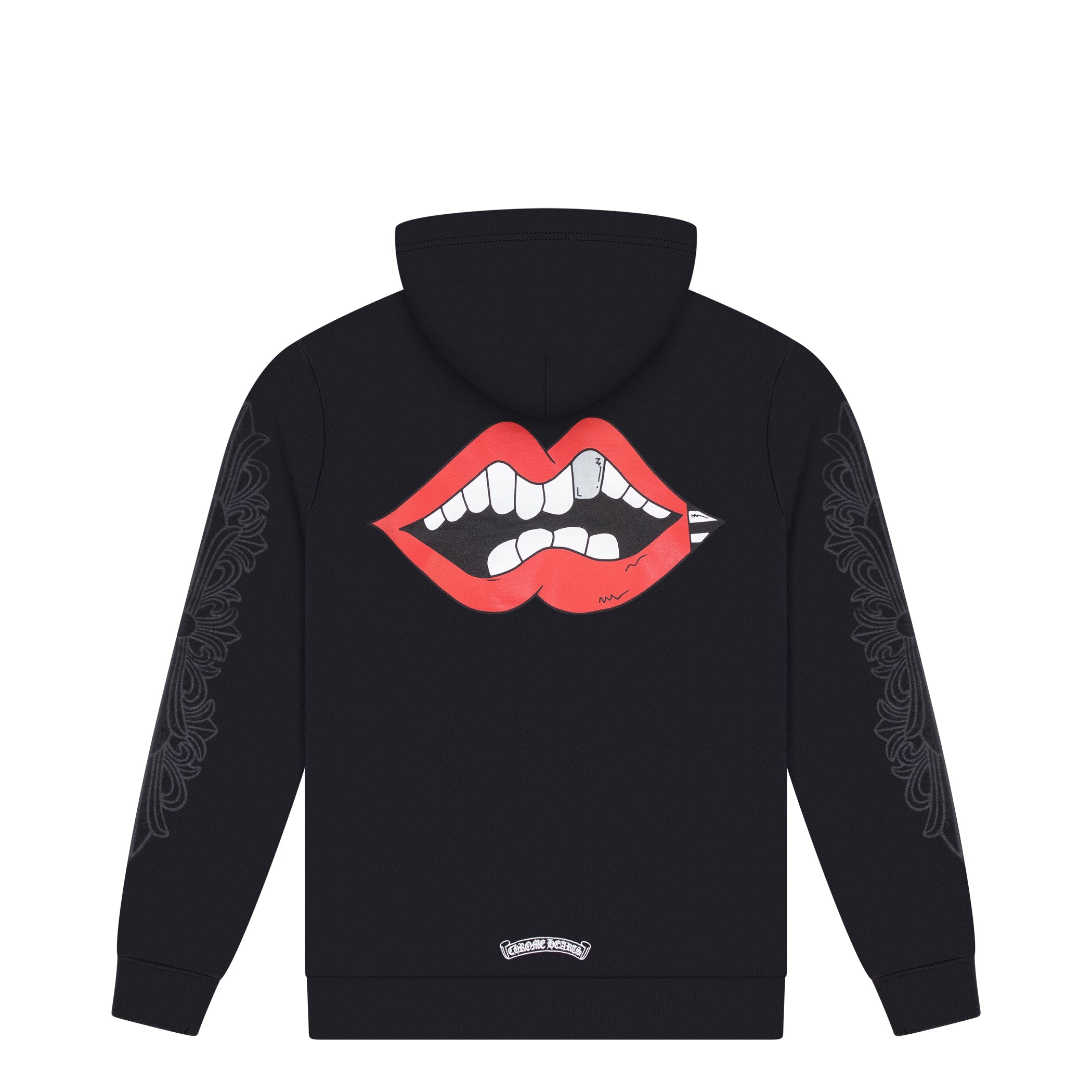 CHROME HEARTS MATTY BOY CHOMPER HORSESHOE HOODIE BLACK ODTO