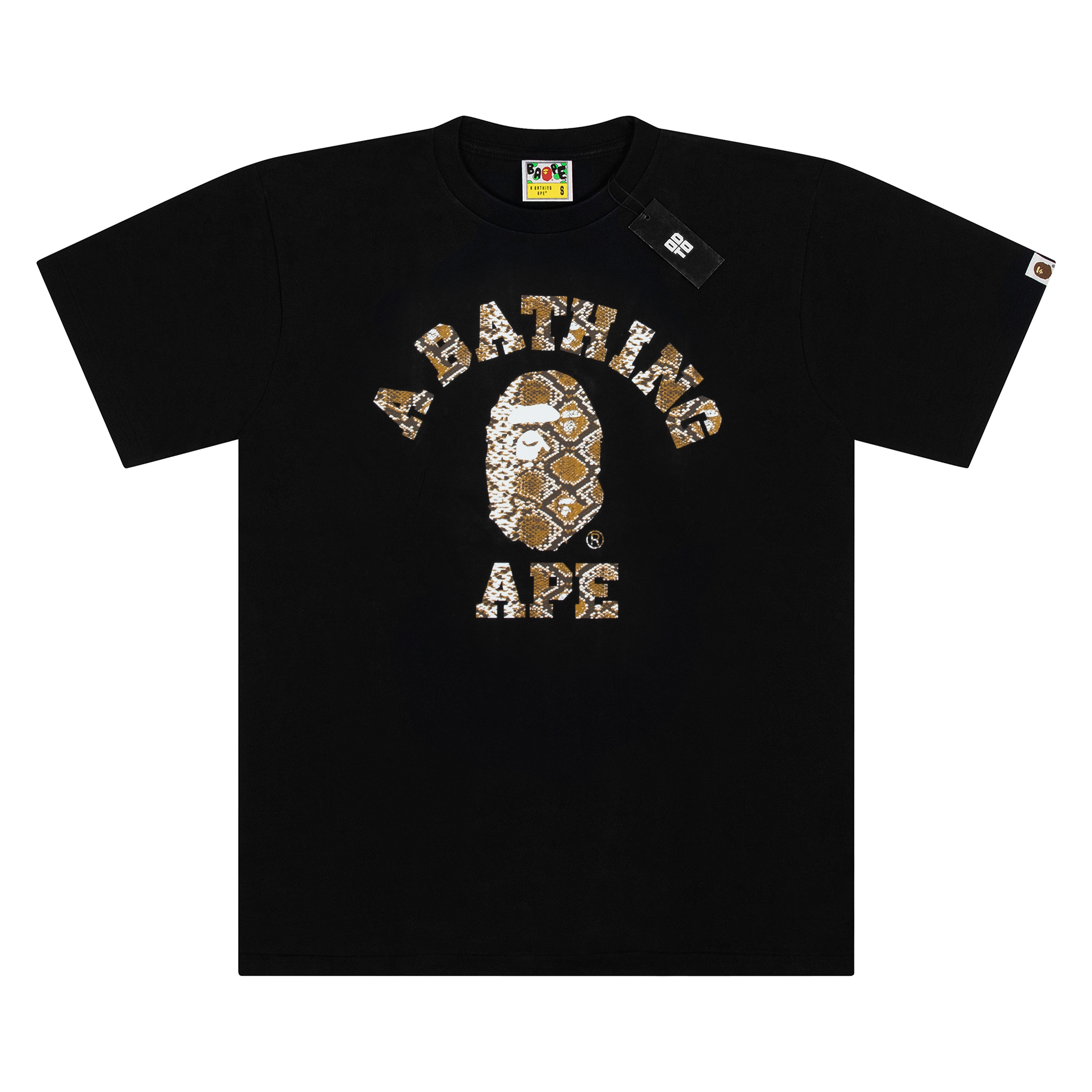 BAPE SNAKE PRINT TEE BLACK/BROWN – ODTO