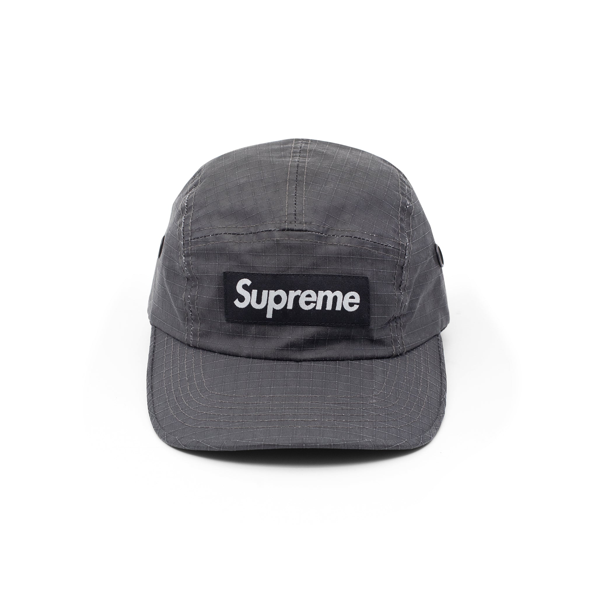 SUPREME DISTRESSED RIPSTOP CAMP CAP BLACK