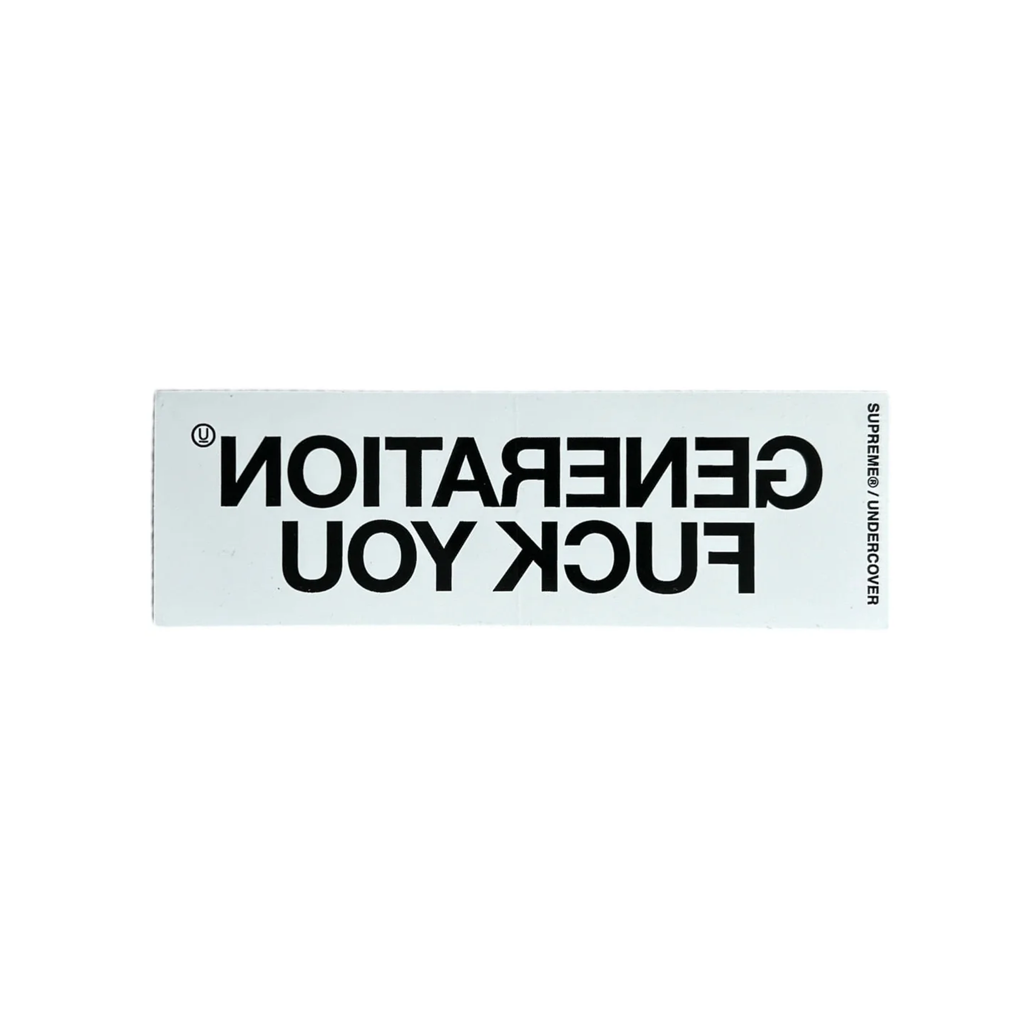 SUPREME UNDERCOVER GENERATION FUCK YOU STICKER WHITE – ODTO