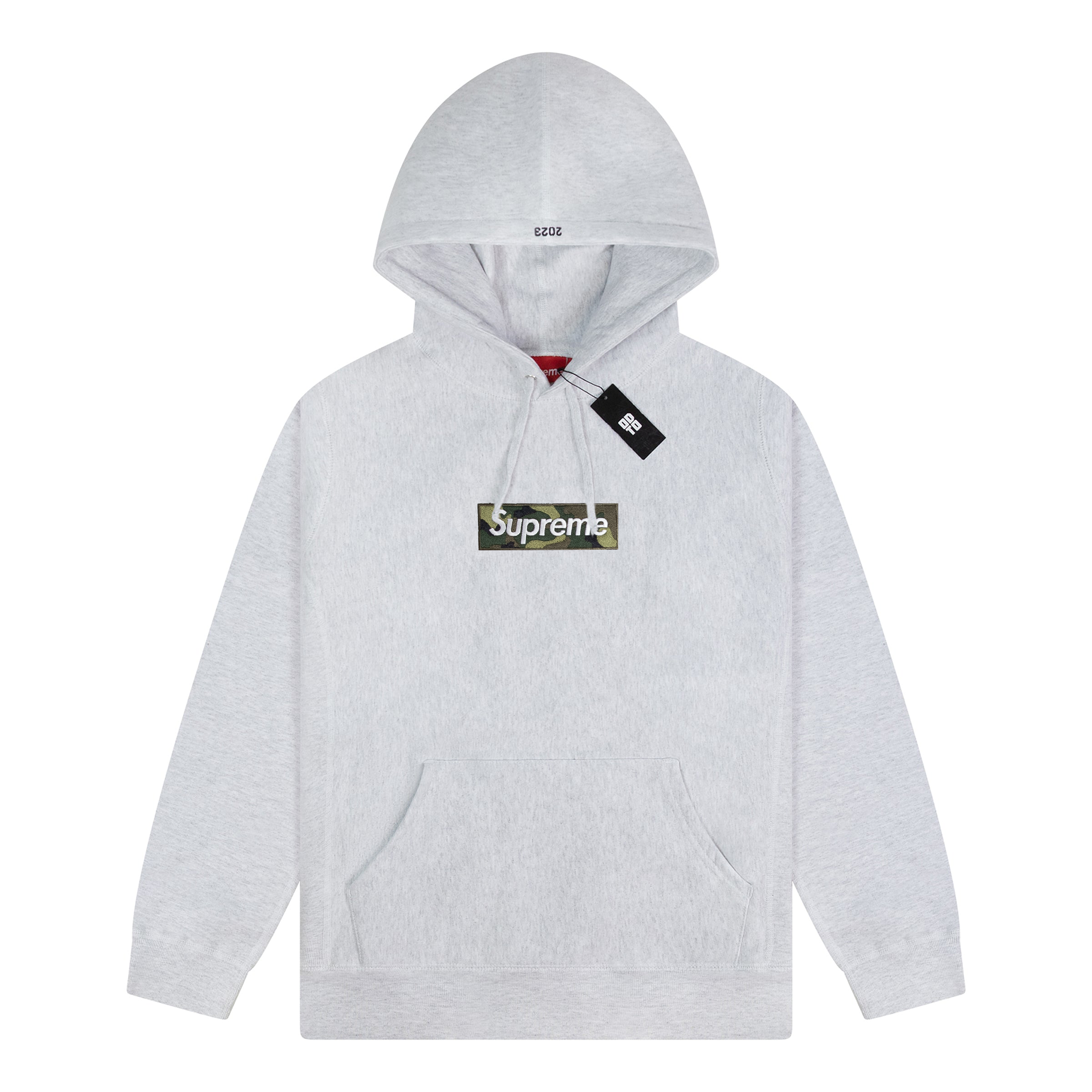 SUPREME FW23 BOX LOGO HOODIE ASH GREY – ODTO