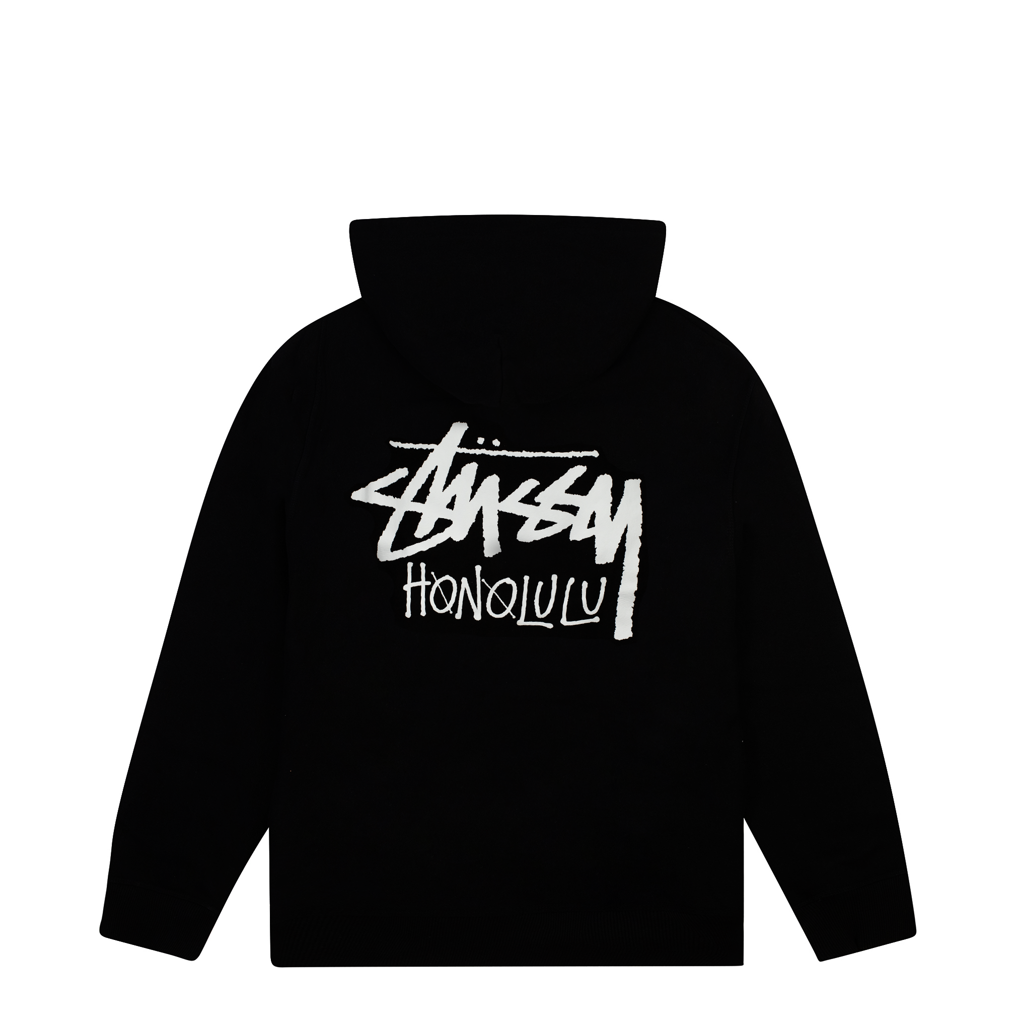 STUSSY STOCK HONOLULU ZIP UP HOODIE BLACK – ODTO