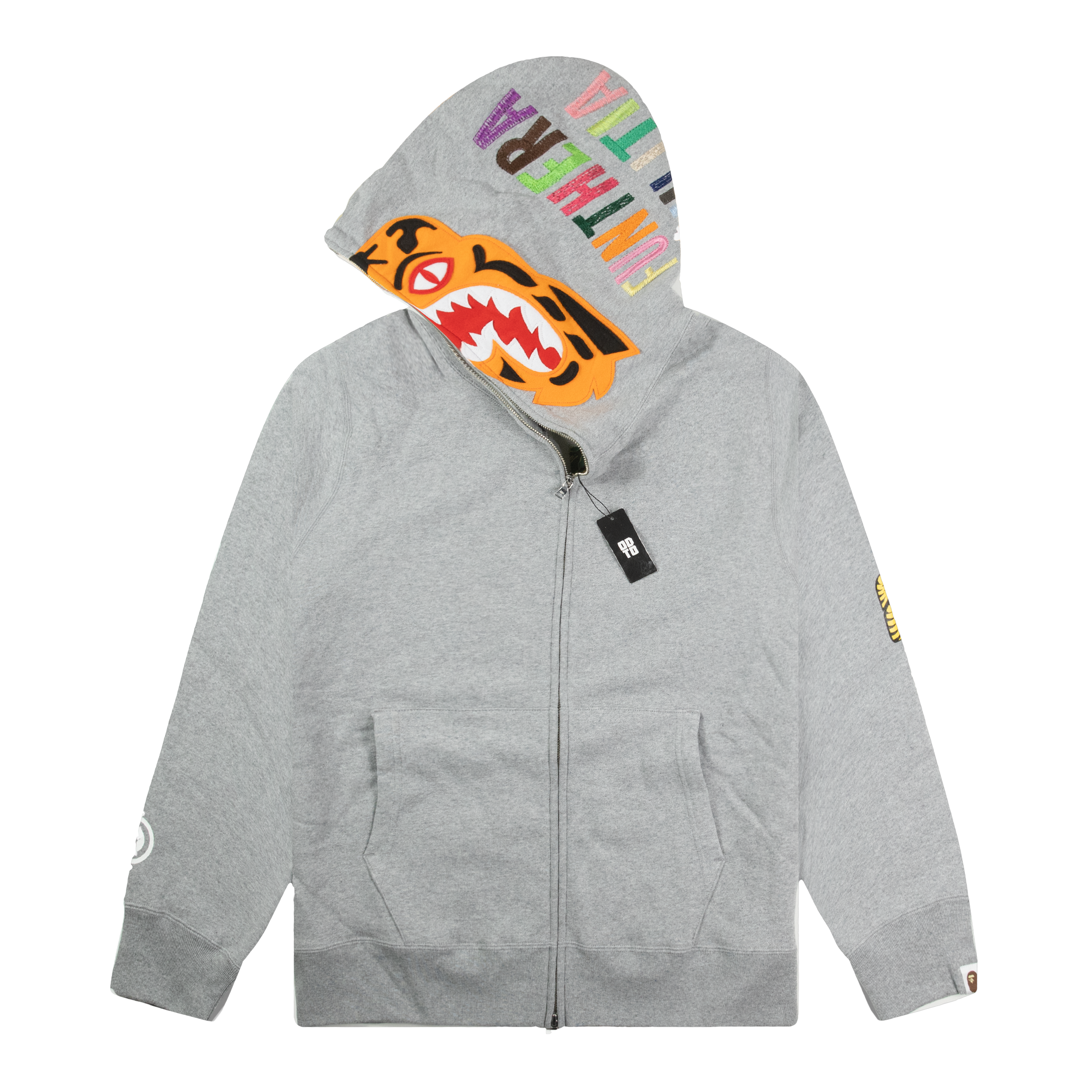 BAPE TIGER FULL ZIP HOODIE GREY – ODTO