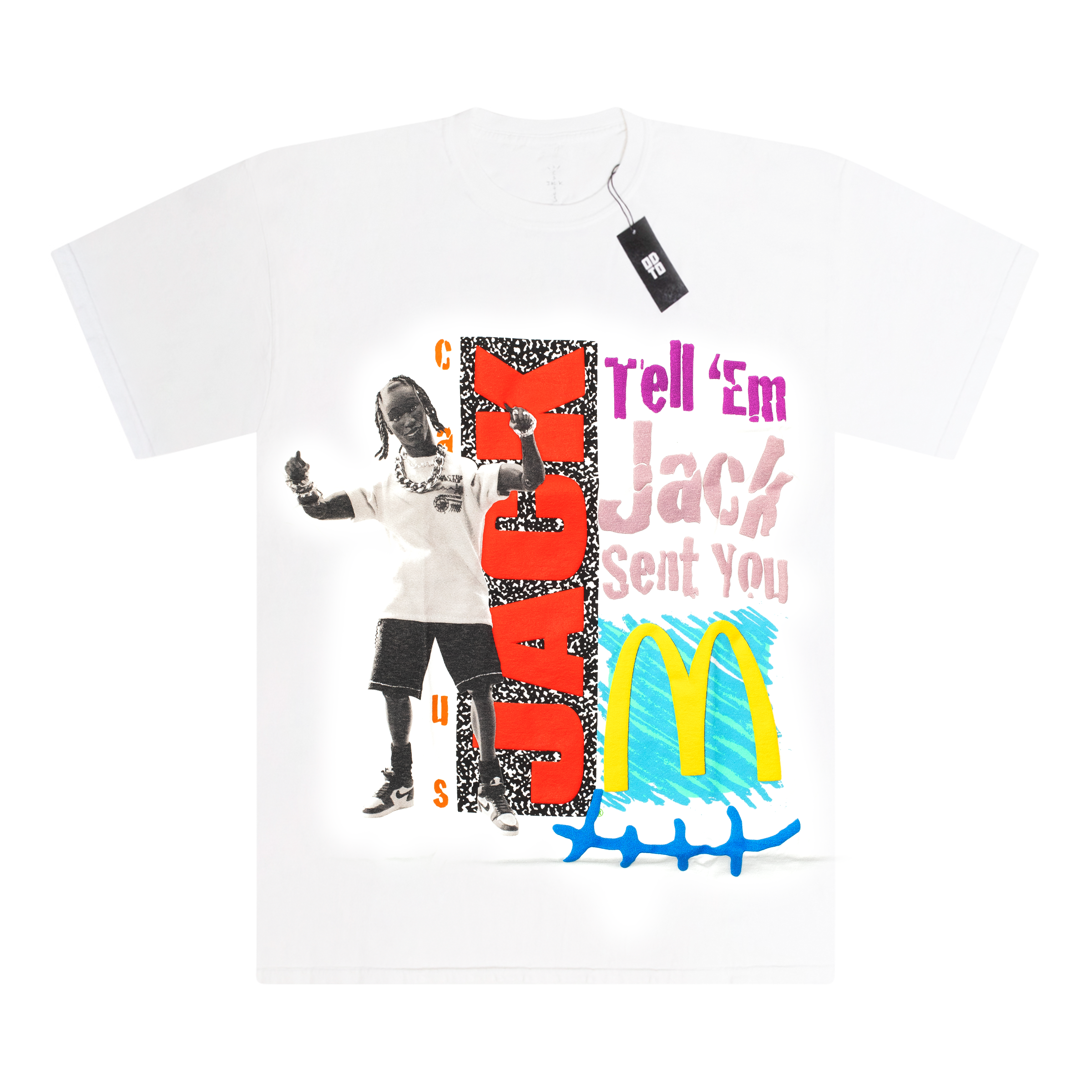 cactus jack t shirt white CACTUS JACK MCDONALD'S JACK SMILE TEE White Brand new-with tags / X-LARGE / White
