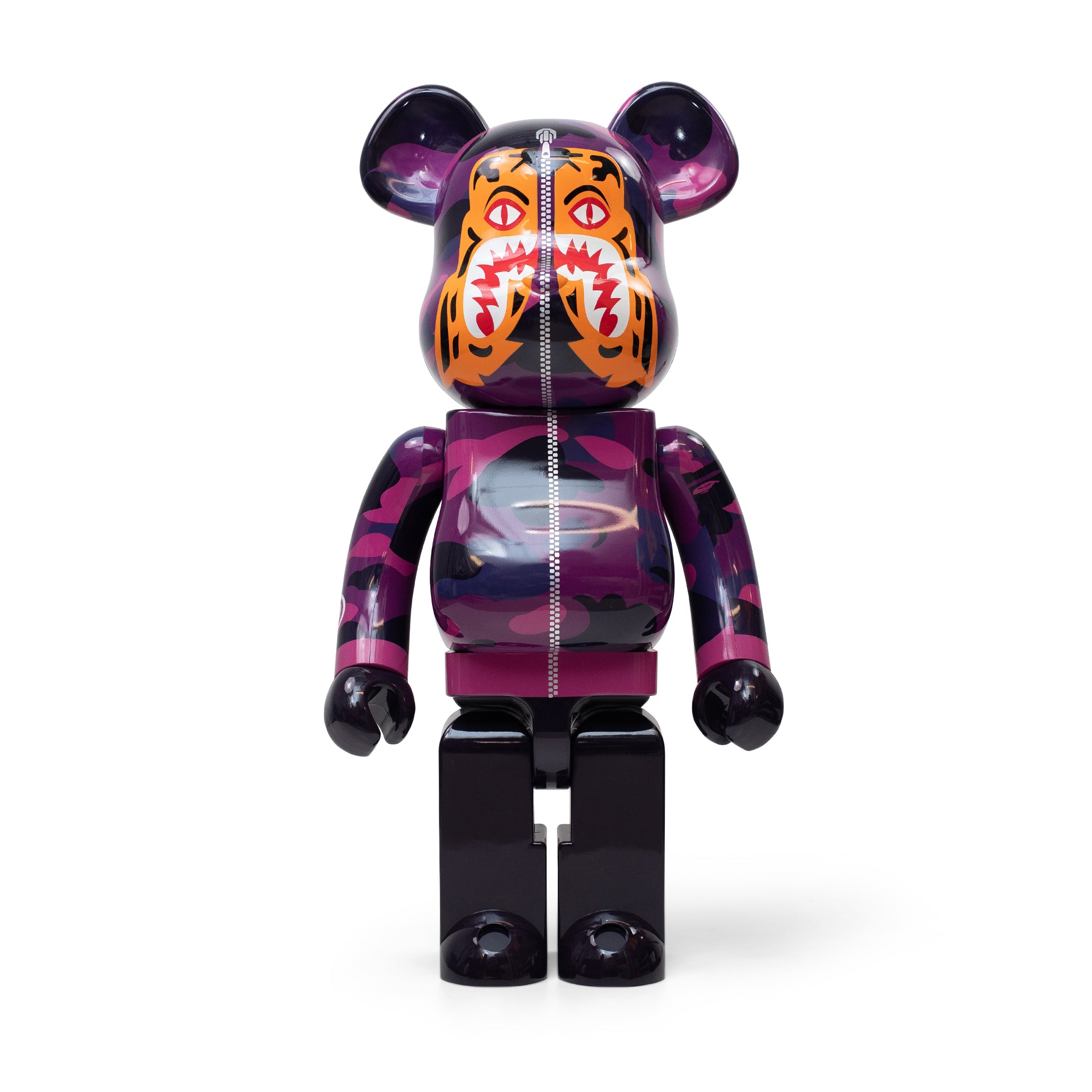 BEARBRICK BAPE CAMO TIGER 1000% PURPLE