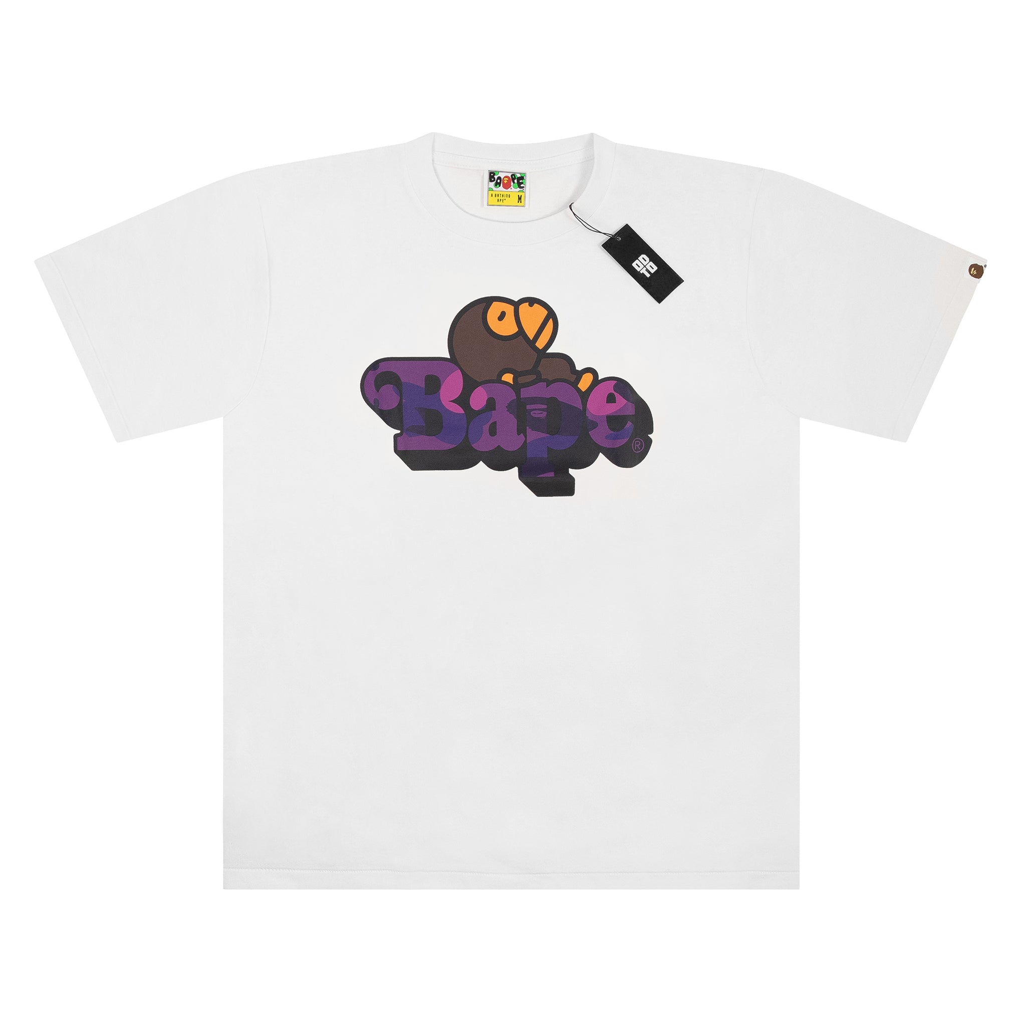 BAPE COLOUR CAMO MILO ON BAPE TEE WHITE/PURPLE – ODTO