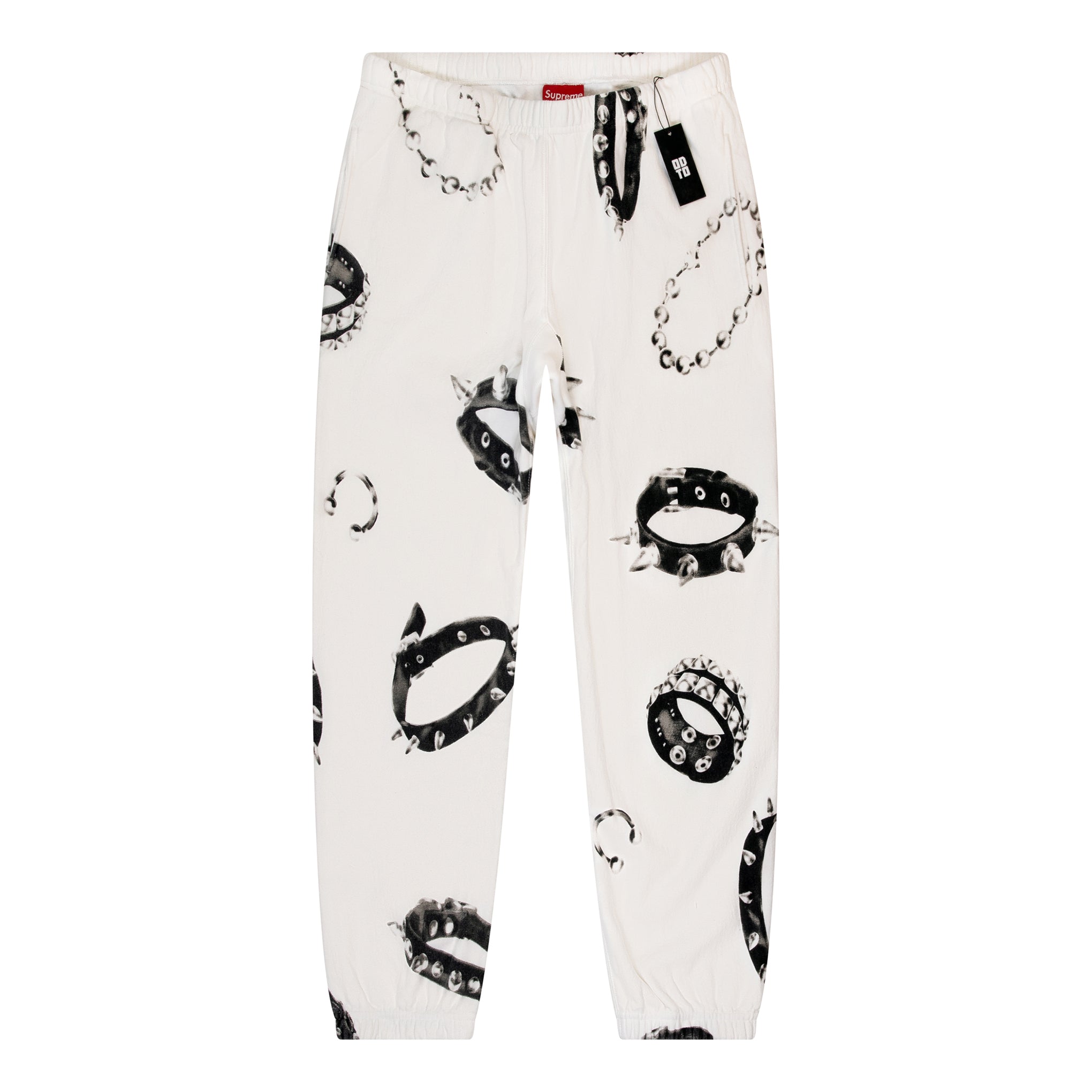 SUPREME STUDDED COLLAR SWEATPANT WHITE