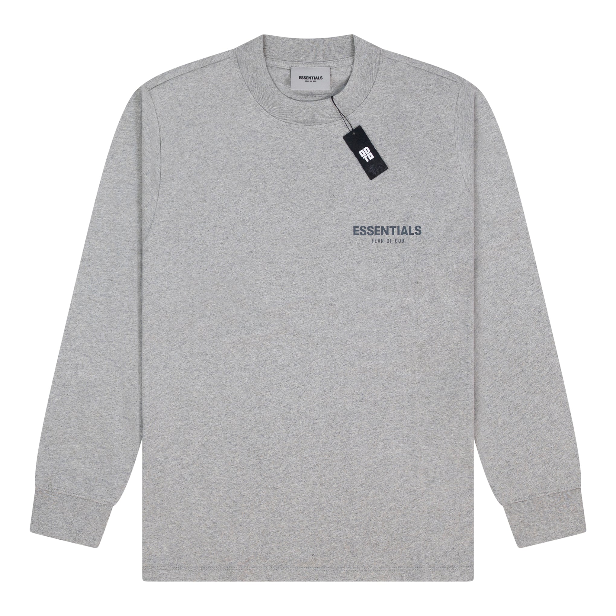 ESSENTIALS CORE L/S TEE DARK HEATHER OATMEAL