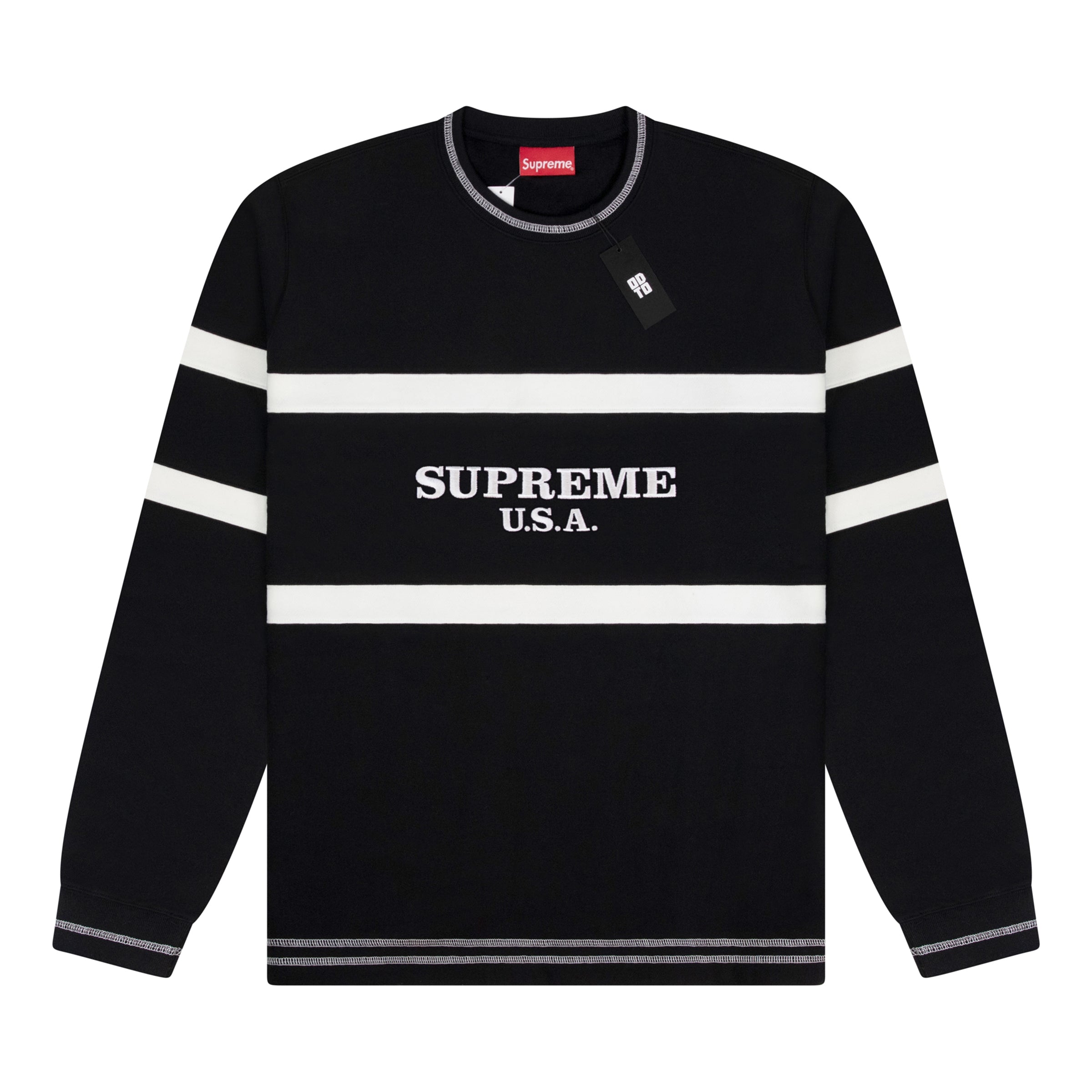 Supreme Center Stripe Crewneck-