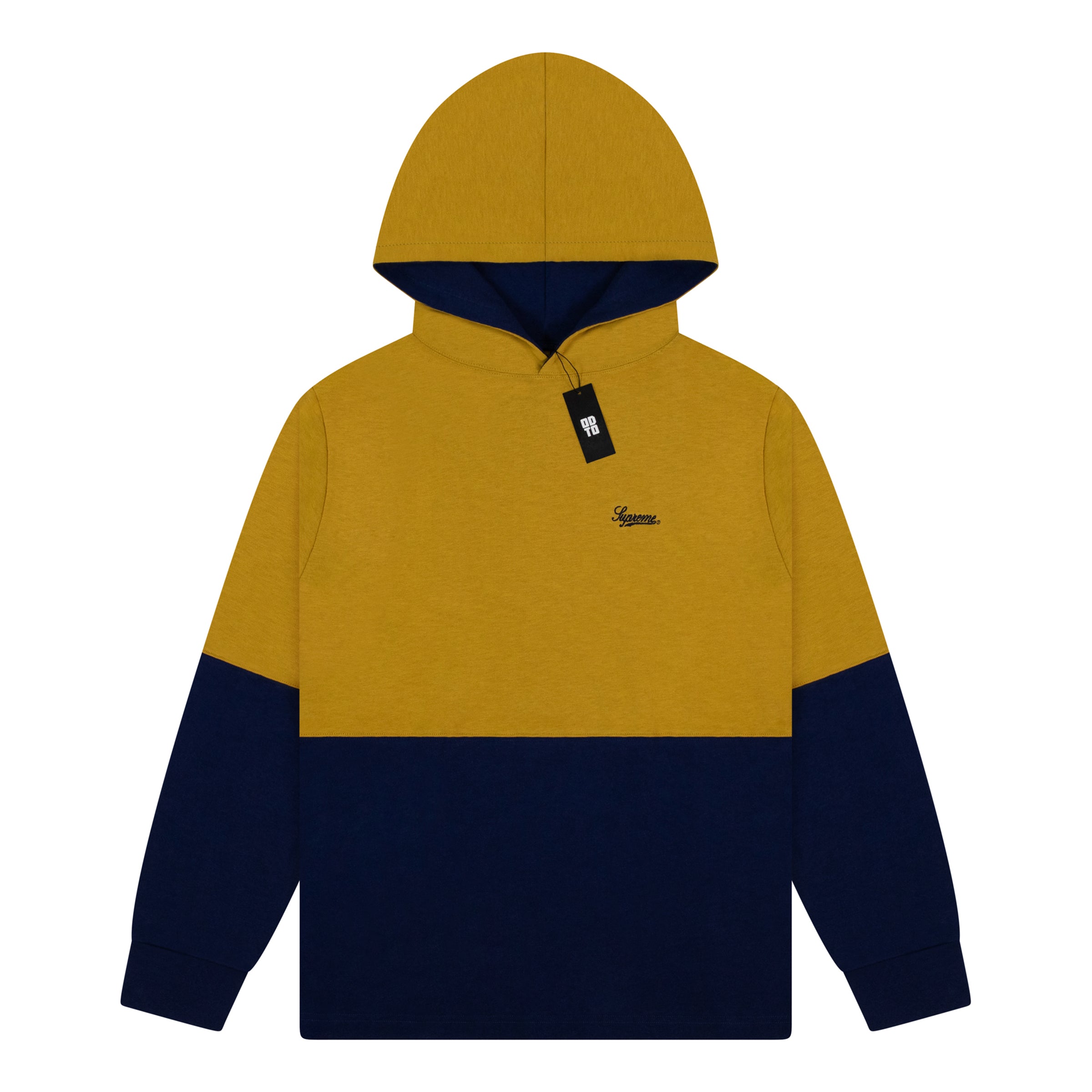 Yellow and 2025 blue supreme hoodie