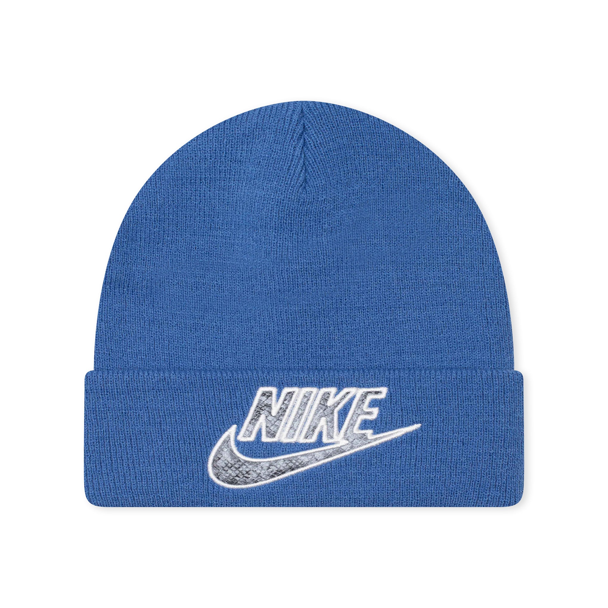 SUPREME NIKE SNAKESKIN BEANIE BLUE