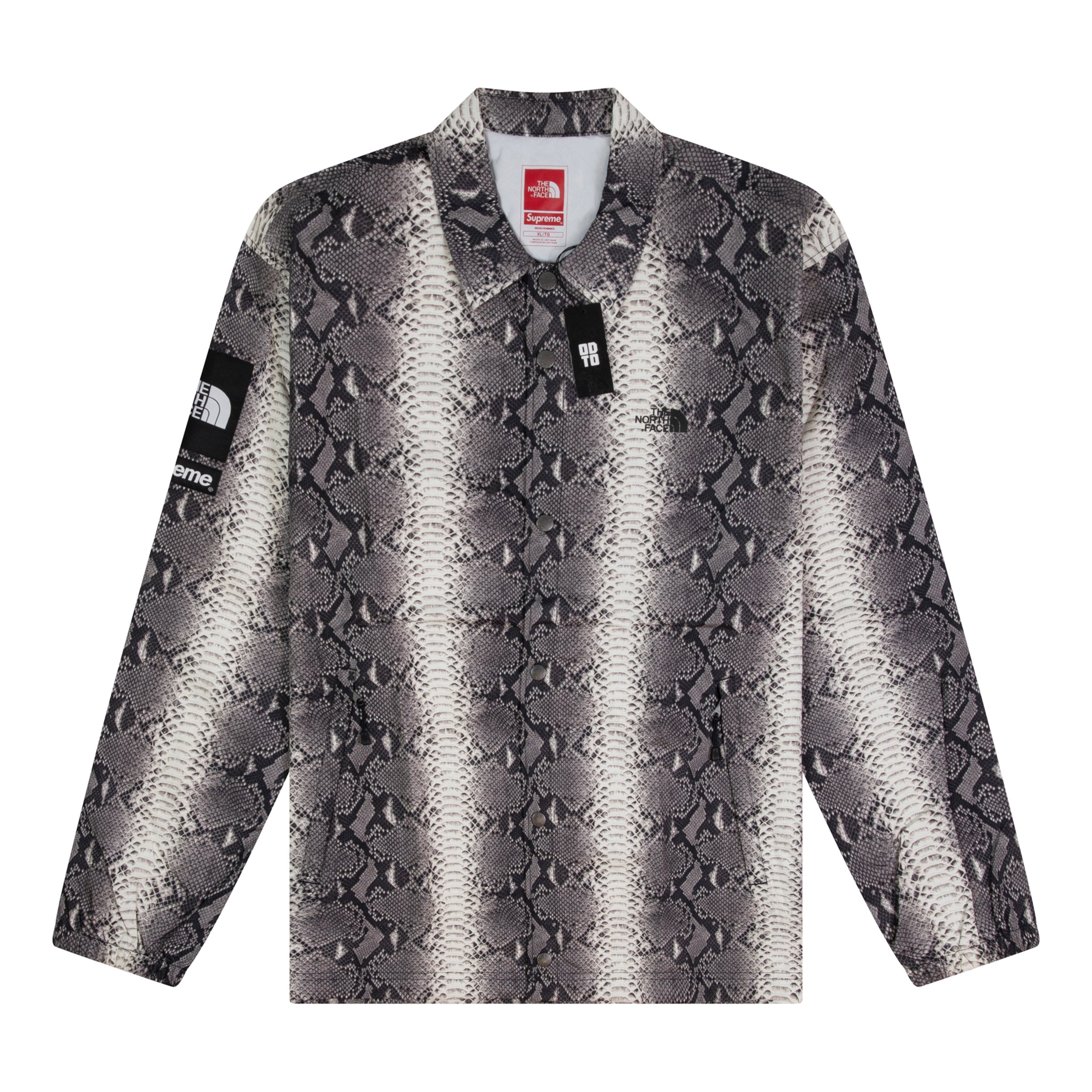 SUPREME THE NORTH FACE SNAKESKIN TAPED SEAM COACHES JACKET BLACK