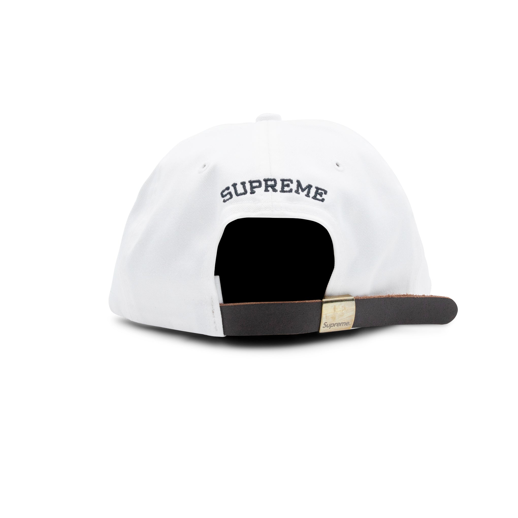 SUPREME CHENILLE S LOGO 6 PANEL WHITE