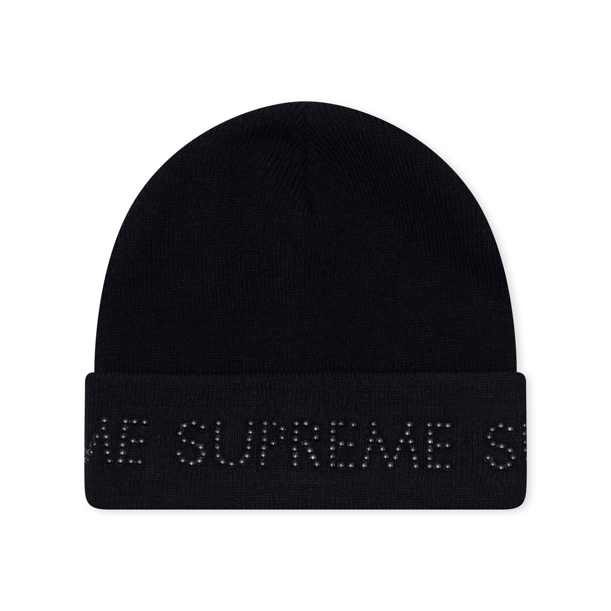 SUPREME STUDDED BEANIE BLACK (FW16)