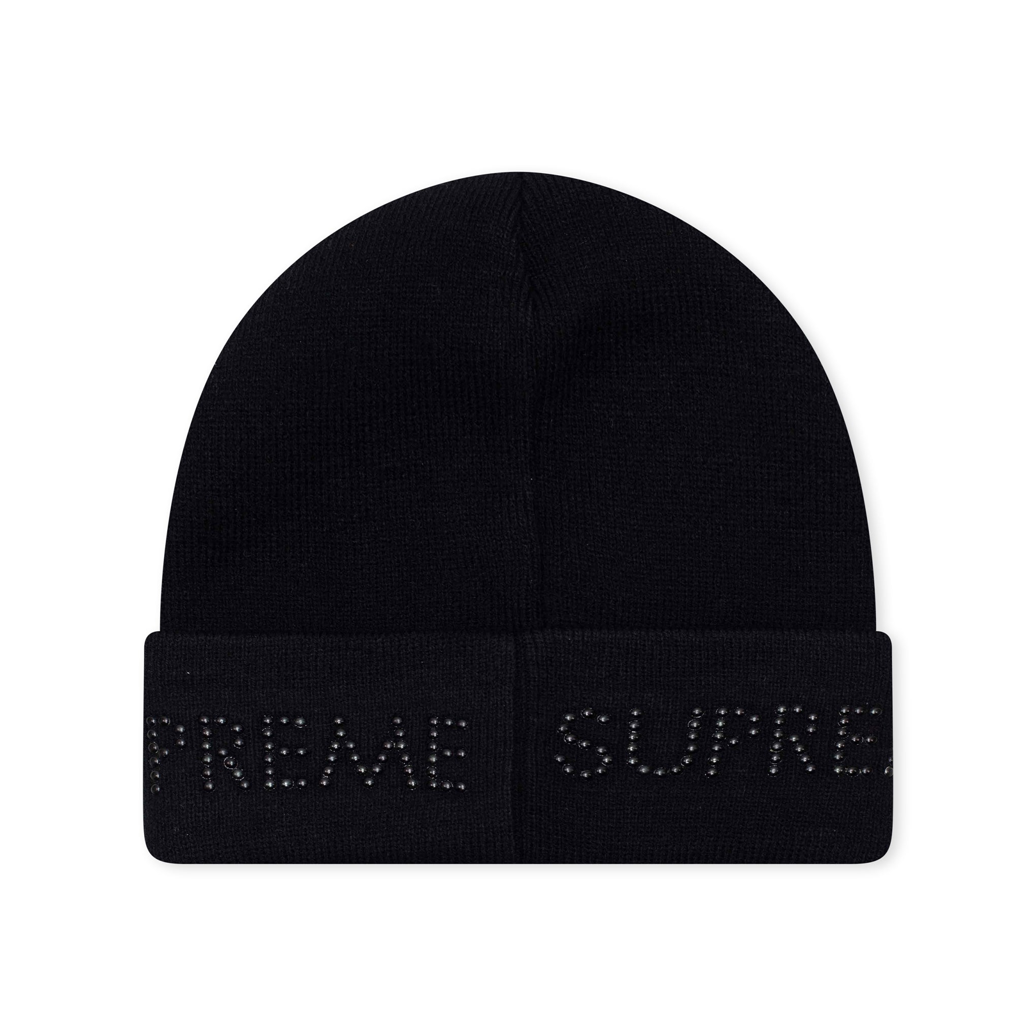 SUPREME STUDDED BEANIE BLACK (FW16)