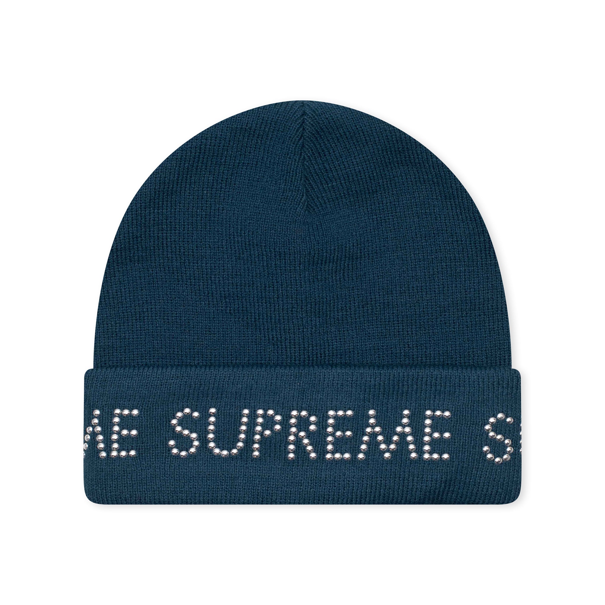 SUPREME STUDDED BEANIE SLATE (FW16)