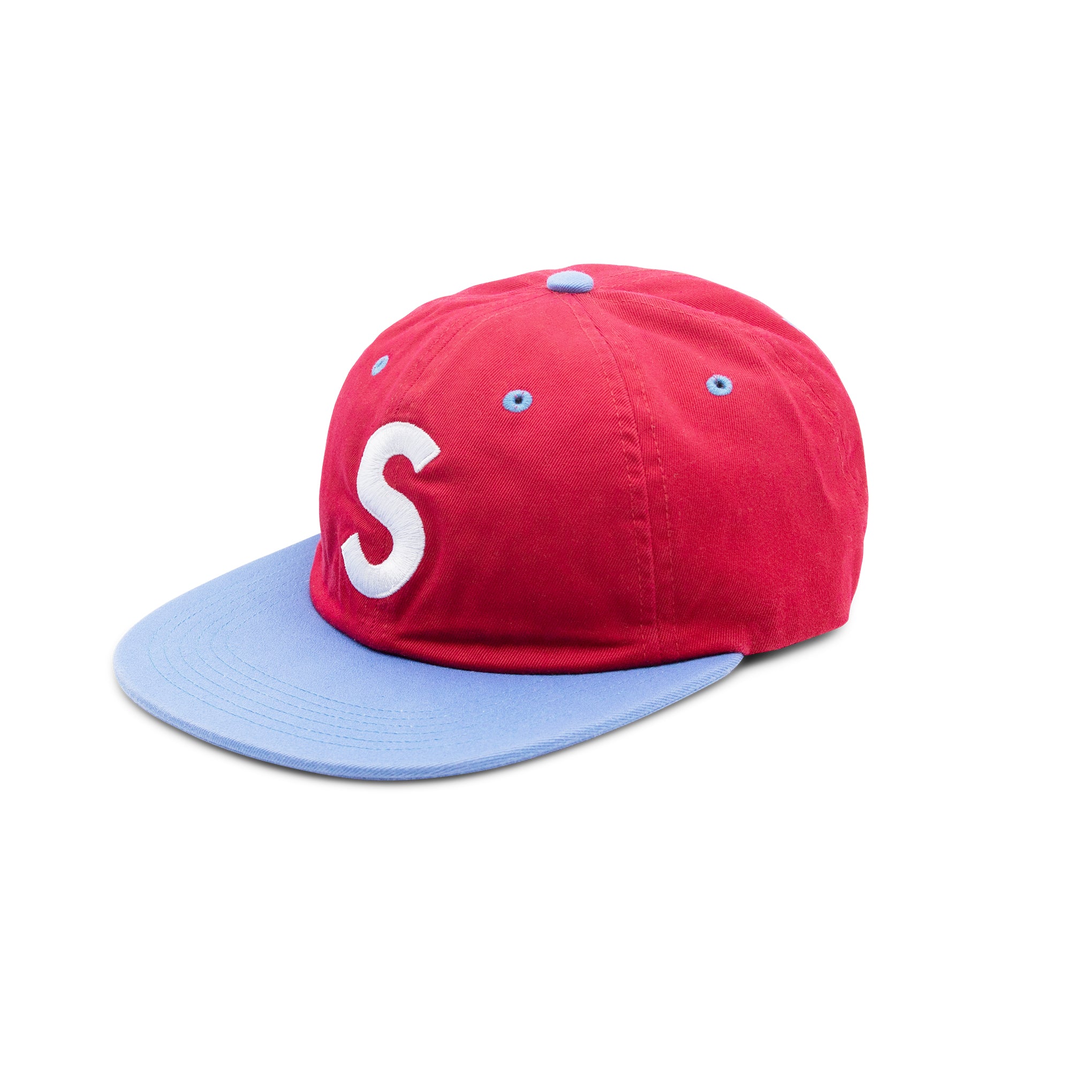 SUPREME 2-TONE WASHED S LOGO 6-PANEL RED