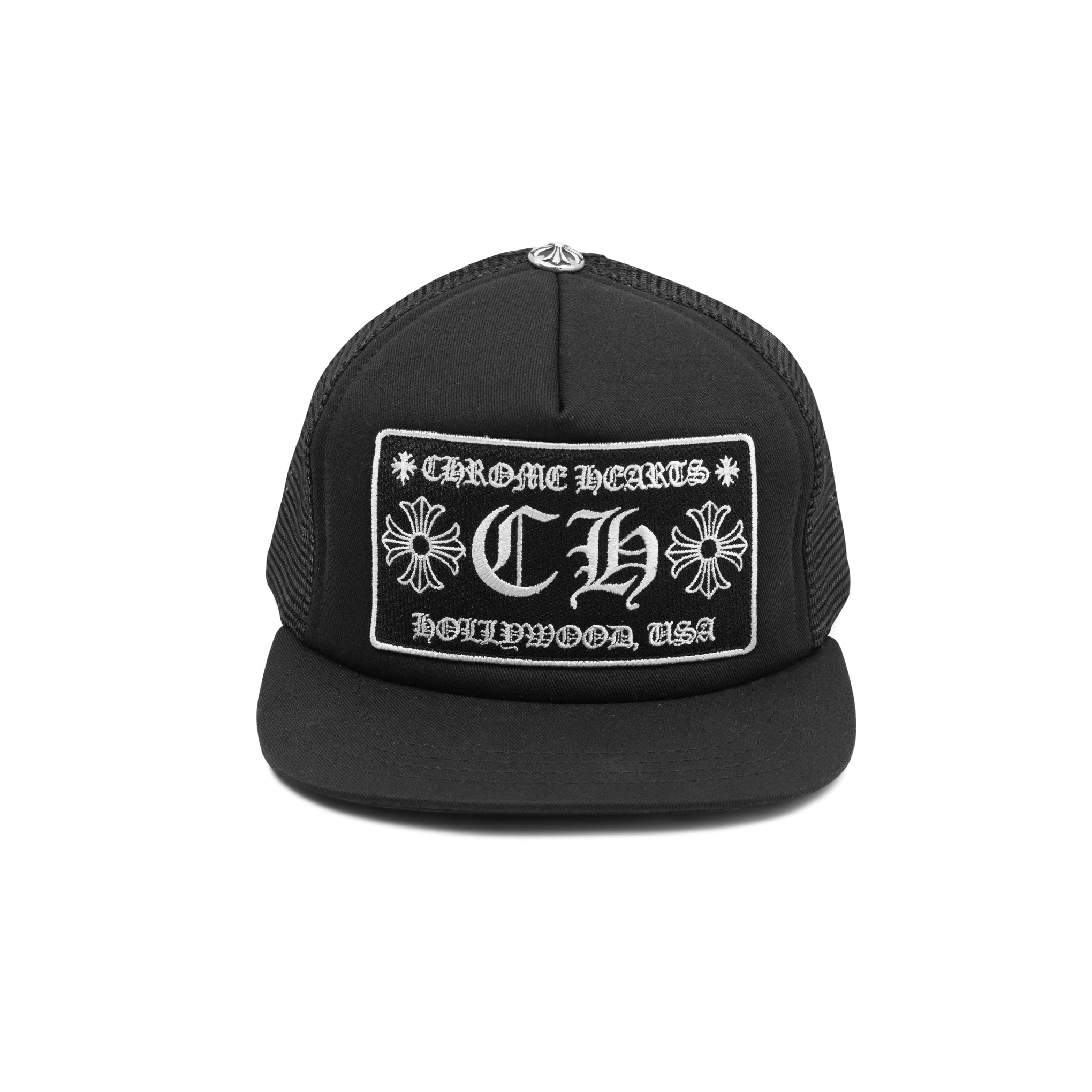 CHROME HEARTS CH HOLLYWOOD TRUCKER HAT BLACK