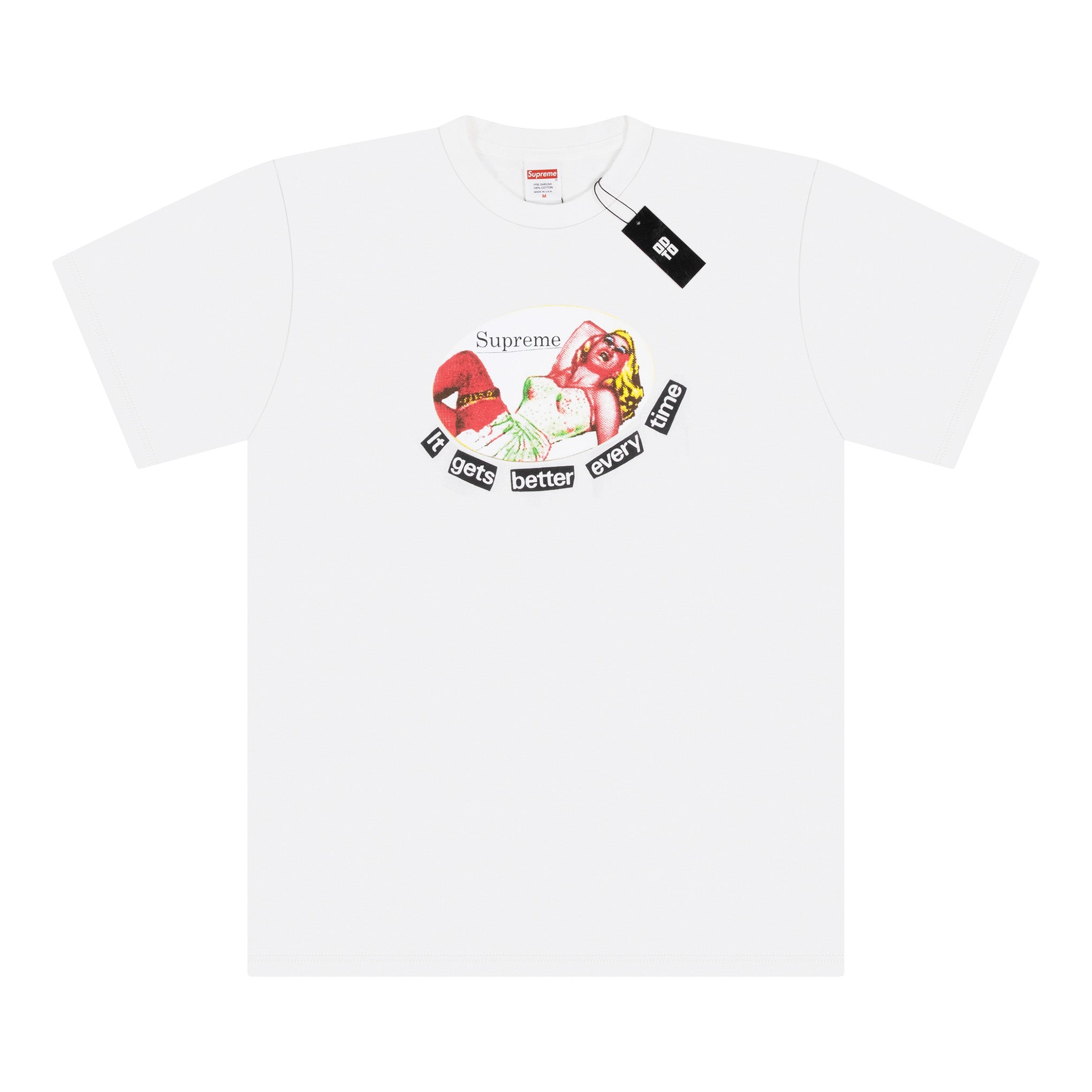 SUPREME IT GETS BETTER TEE WHITE