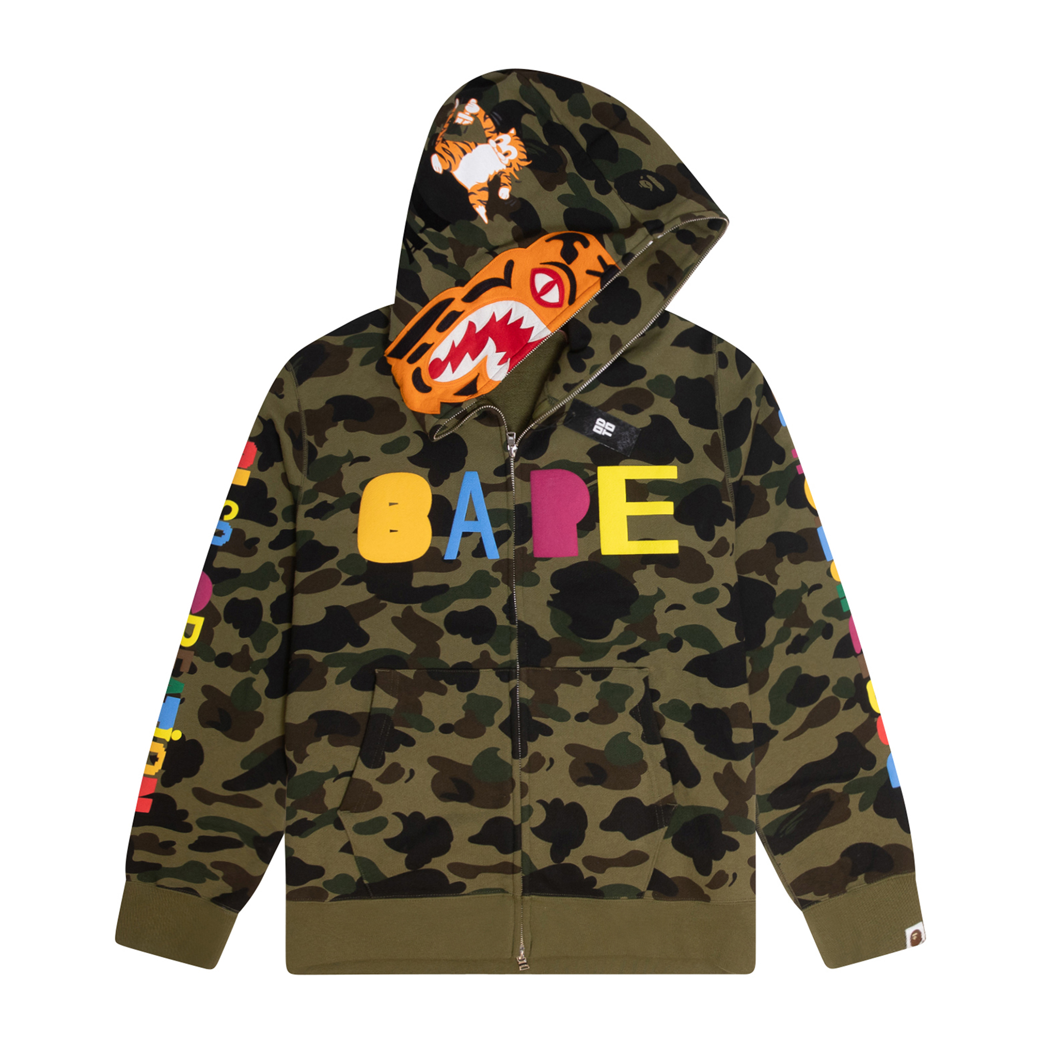 BAPE READYMADE TIGER SHARK HOODIE GREEN