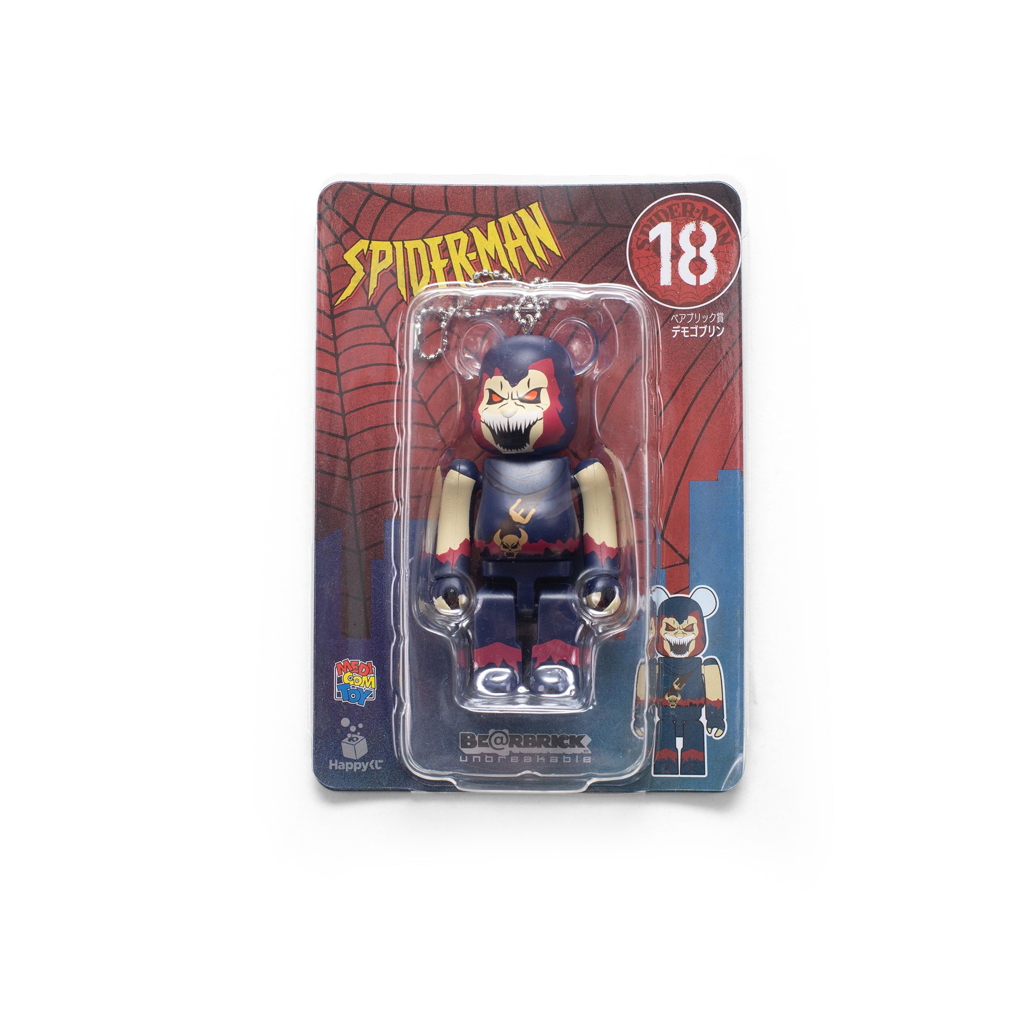 BEARBRICK SPIDER-MAN 100% KEYCHAIN 18