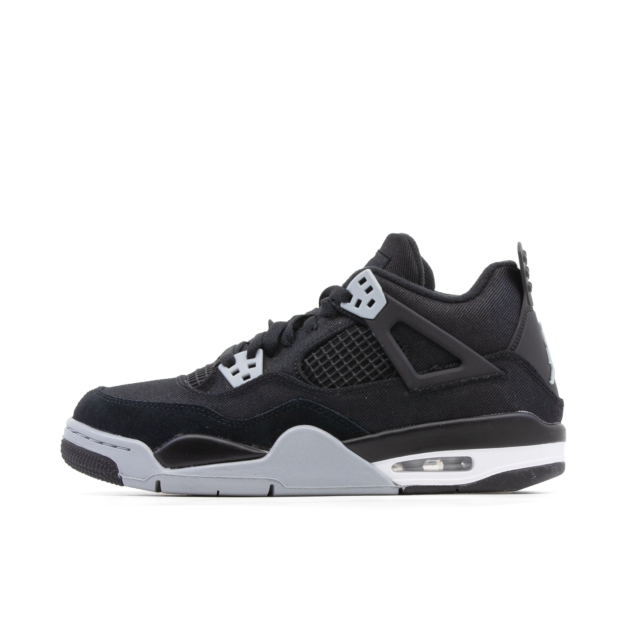 AIR JORDAN 4 GS BLACK CANVAS