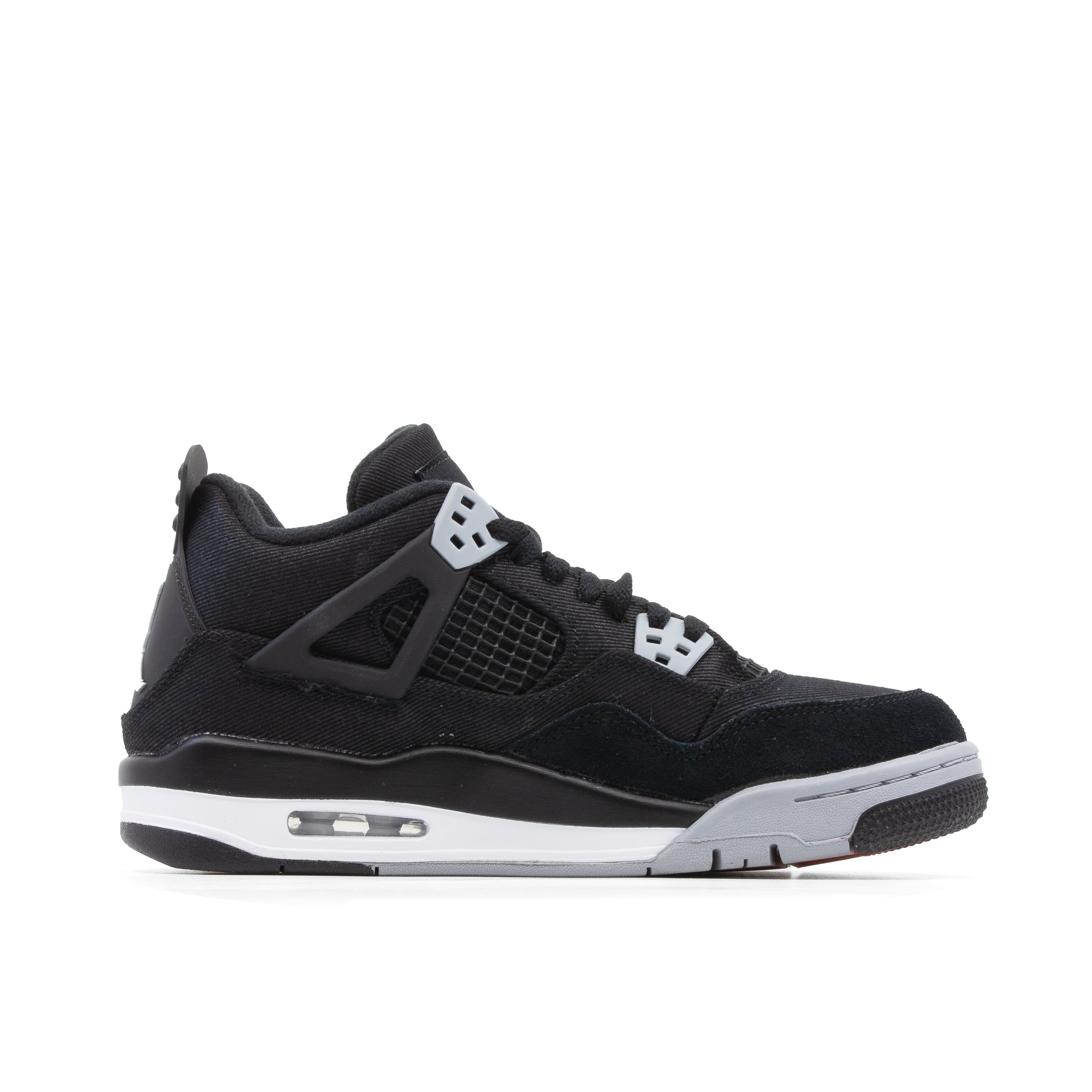 AIR JORDAN 4 GS BLACK CANVAS