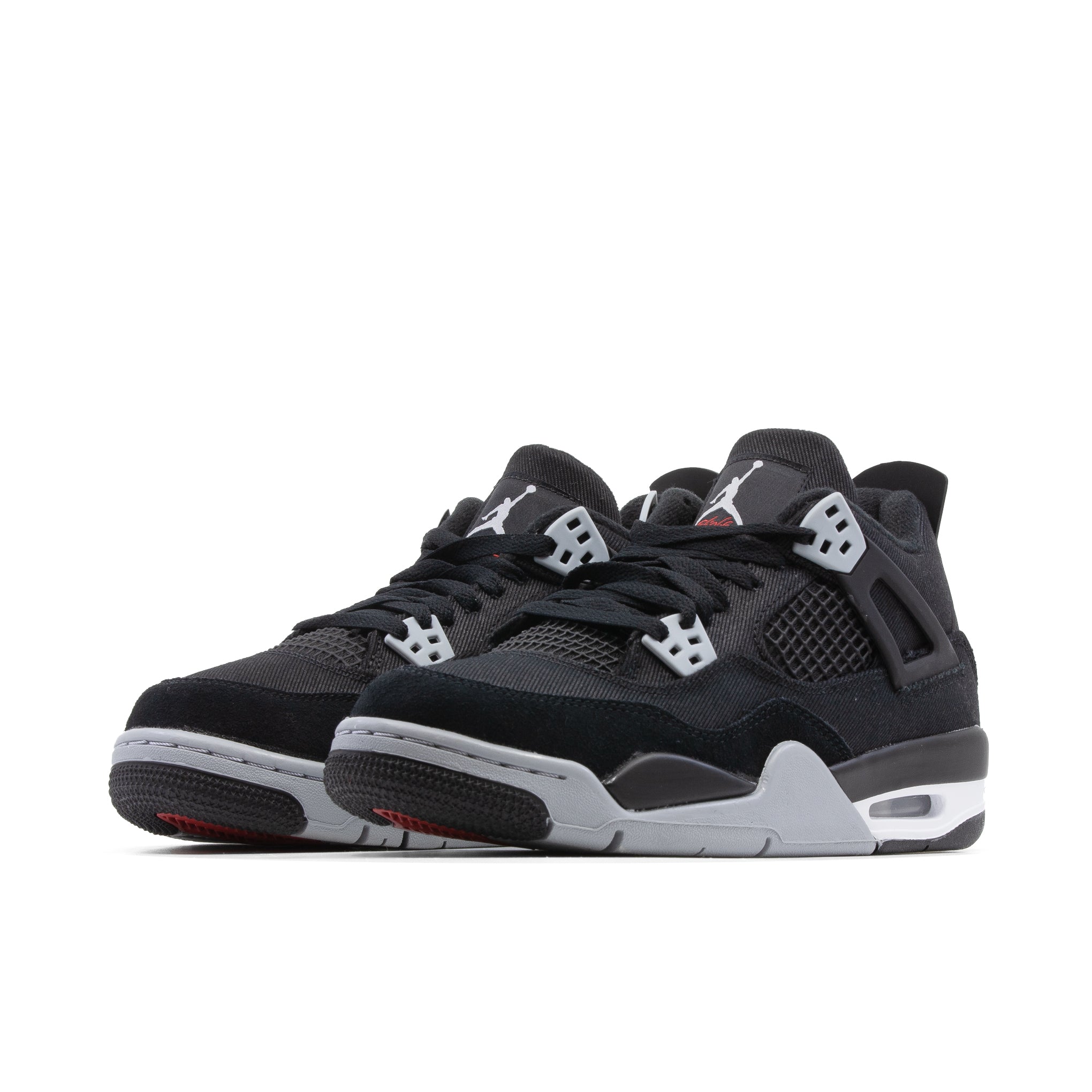 AIR JORDAN 4 GS BLACK CANVAS