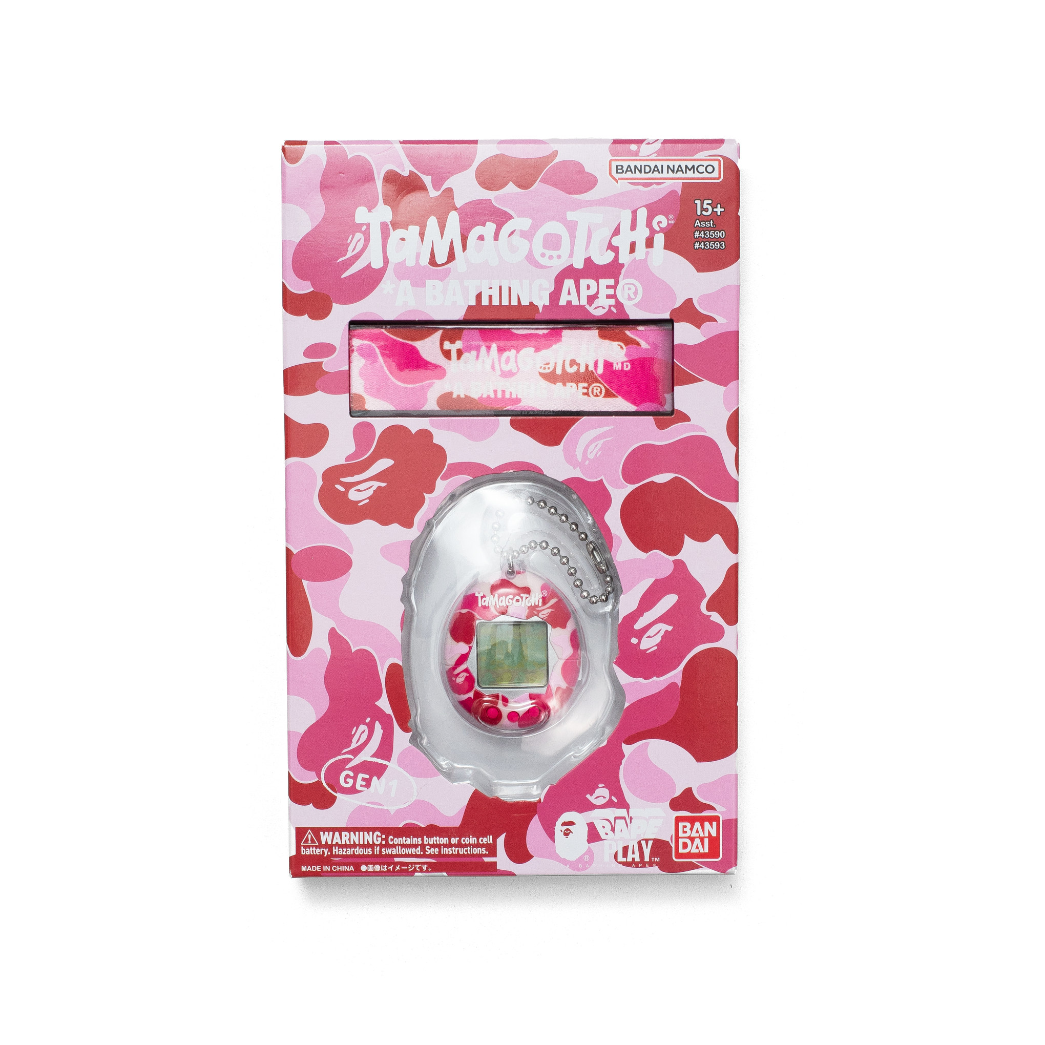 BAPE BANDAI NAMCO TAMAGOTCHI PINK