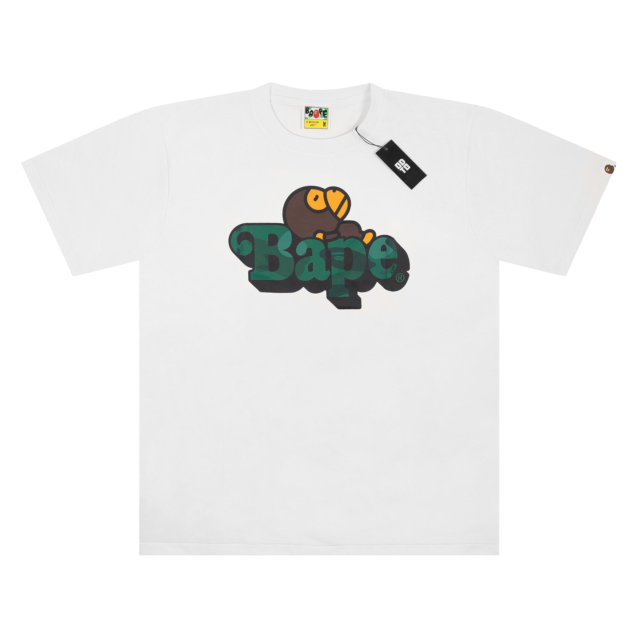 BAPE COLOUR CAMO MILO ON BAPE TEE WHITE/GREEN