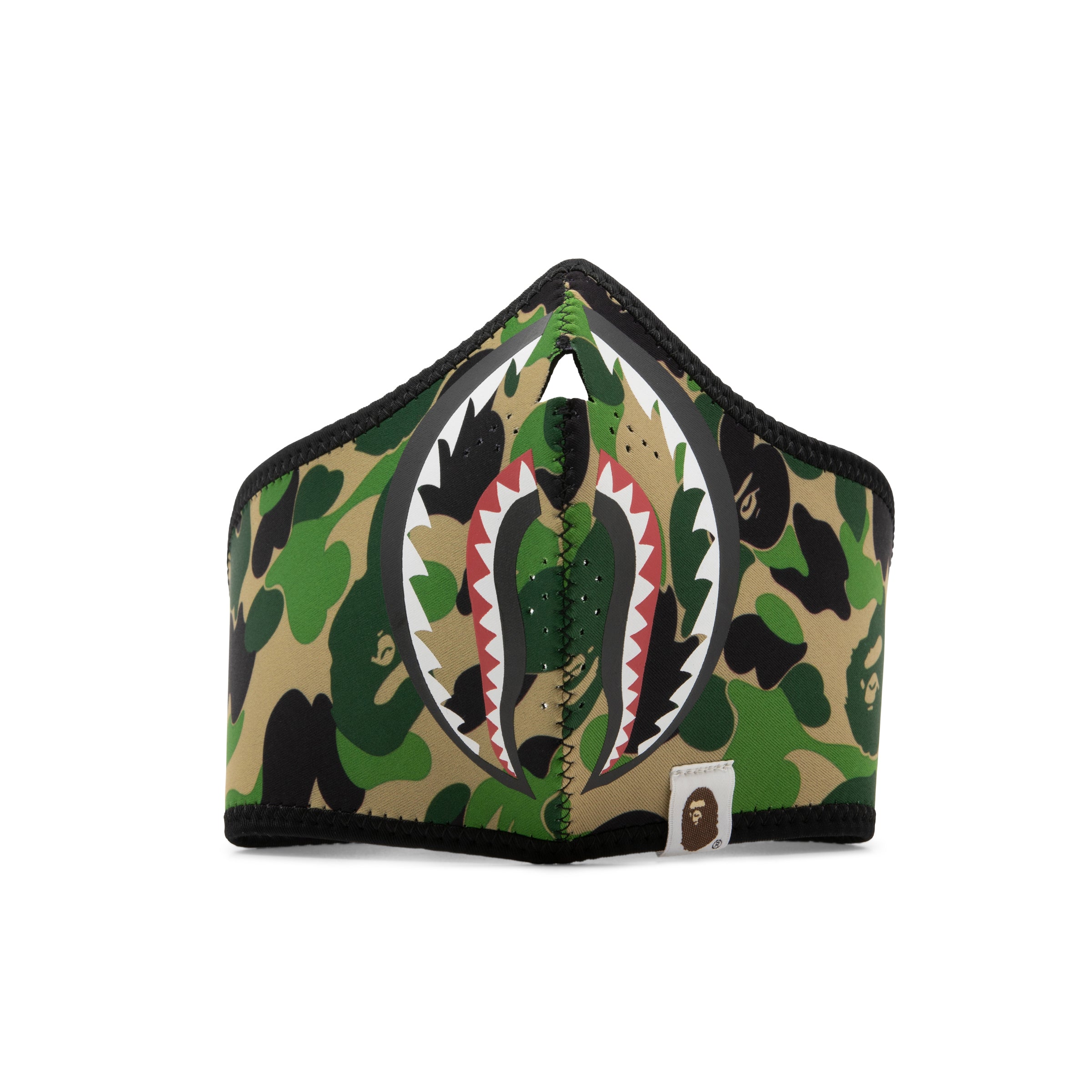 BAPE NEOPRENE SHARK MASK GREEN