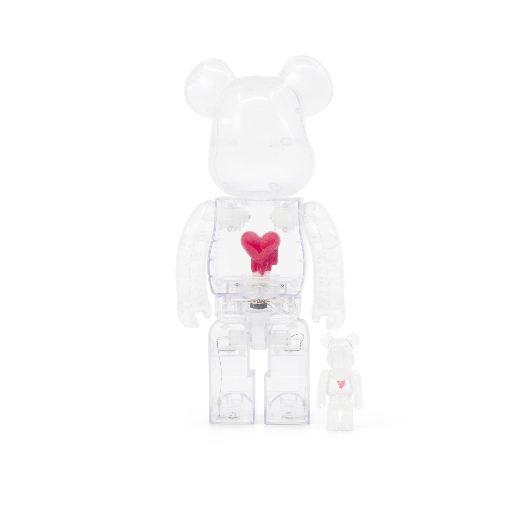 BEARBRICK EMOTIONALLY UNAVAILABLE HEART 100% & 400% SET