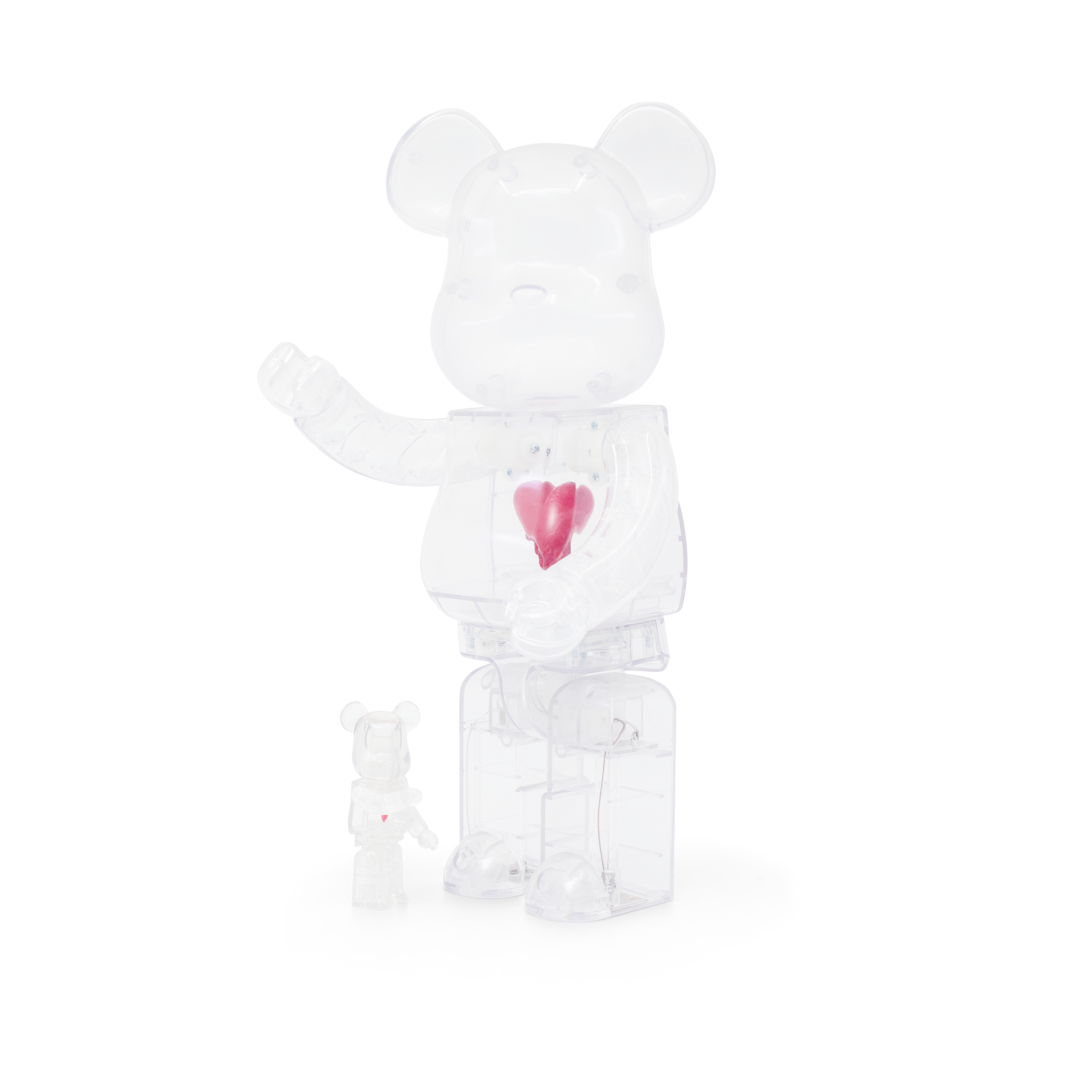 BEARBRICK EMOTIONALLY UNAVAILABLE HEART 100% & 400% SET