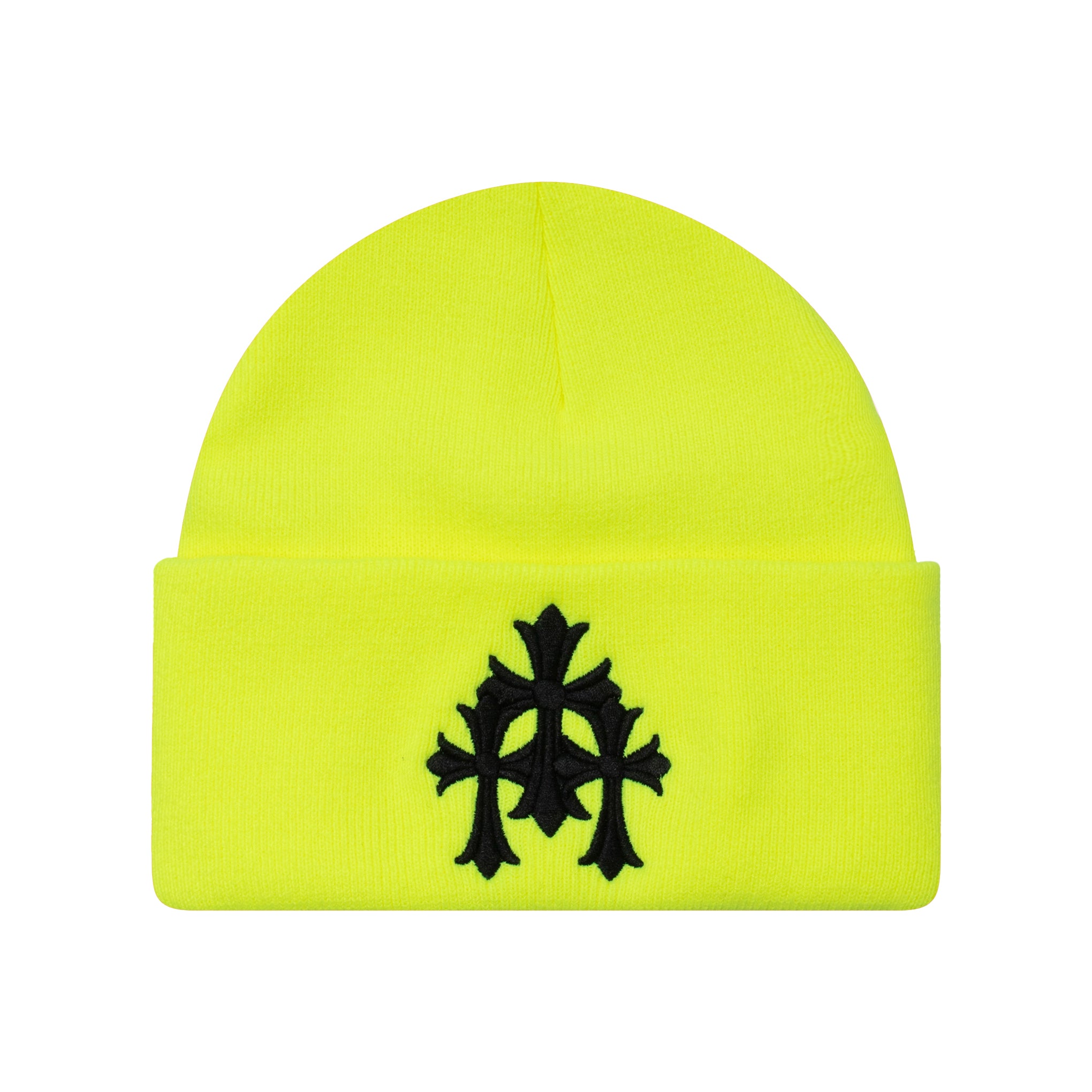 CHROME HEARTS TRIPLE CROSS BEANIE YELLOW