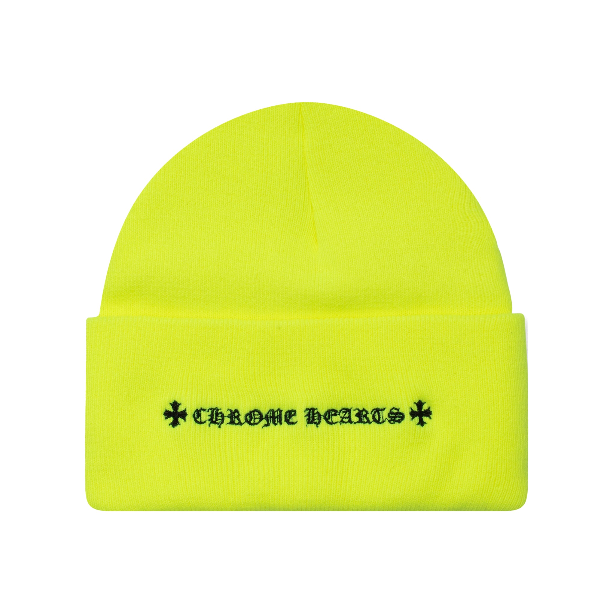 CHROME HEARTS TRIPLE CROSS BEANIE YELLOW