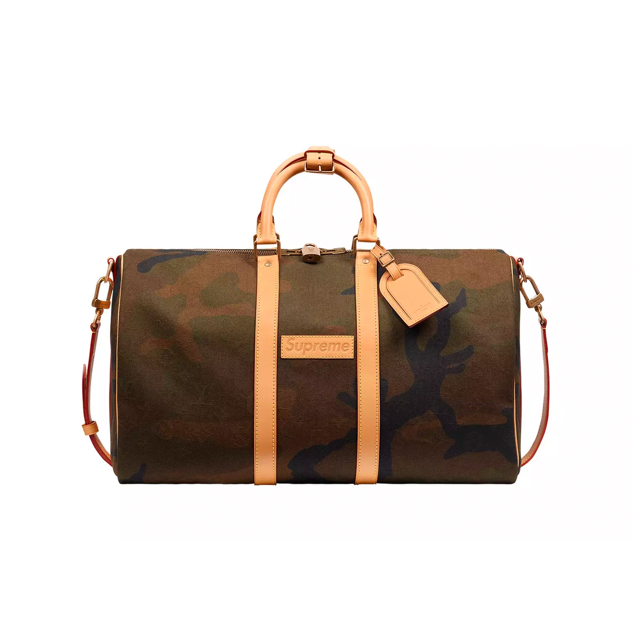 LOUIS VUITTON SUPREME KEEPALL BANDOULIERE 45 CAMO