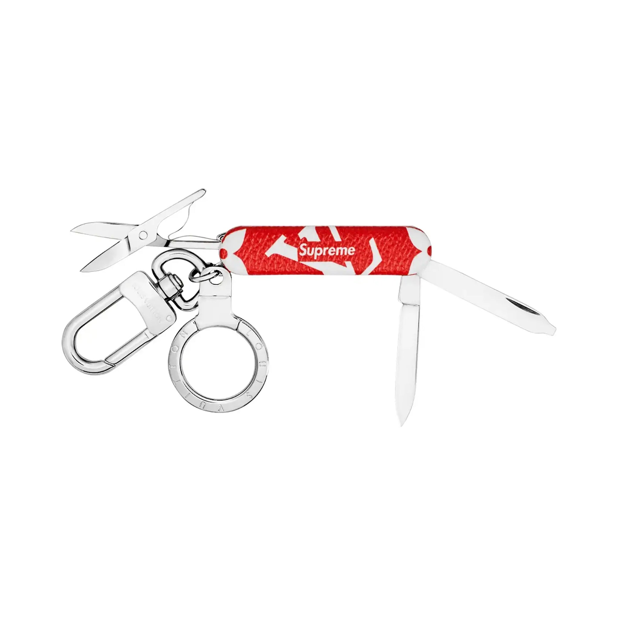 LOUIS VUITTON SUPREME POCKET KNIFE KEYCHAIN