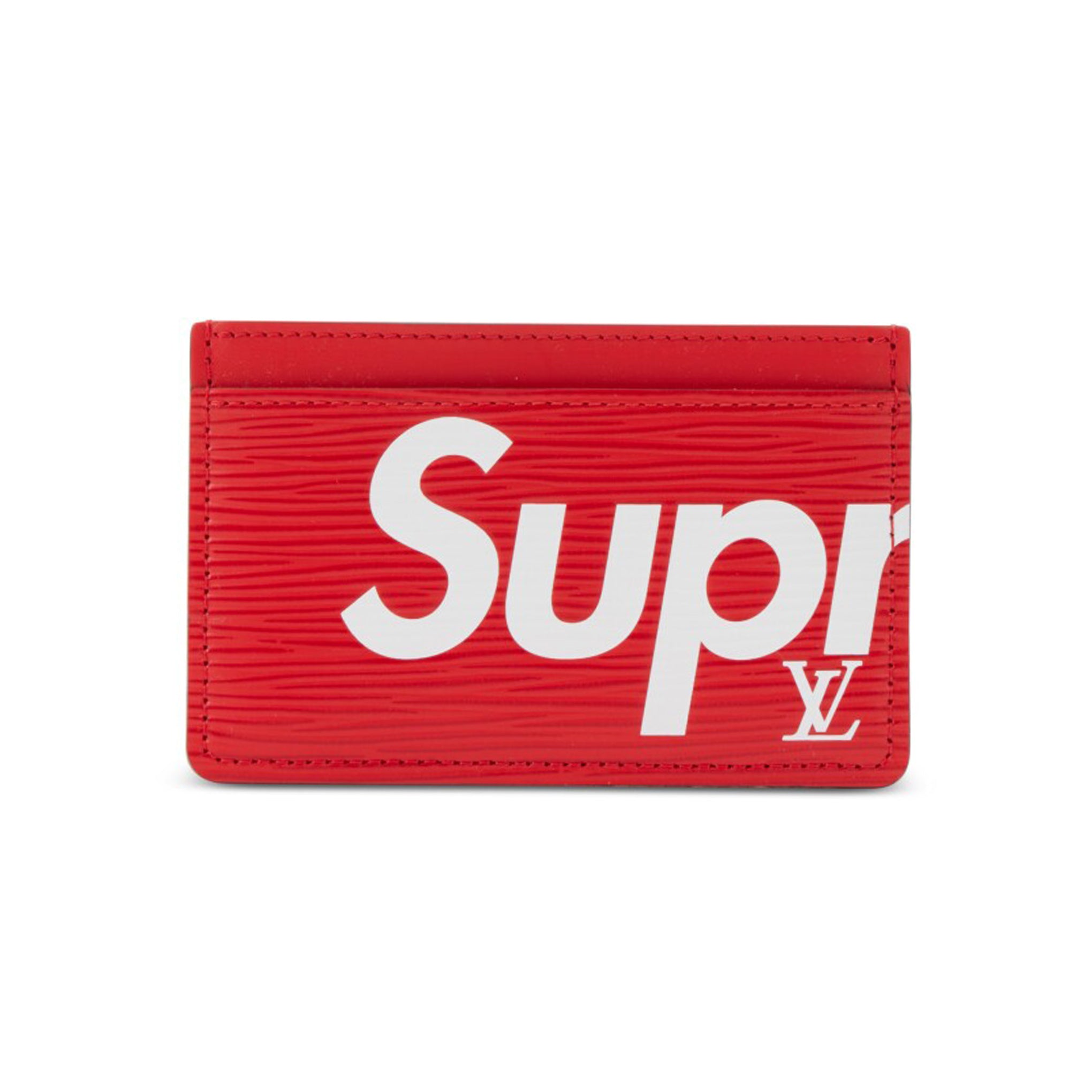 LOUIS VUITTON SUPREME PORTE CARTE SIMPLE RED