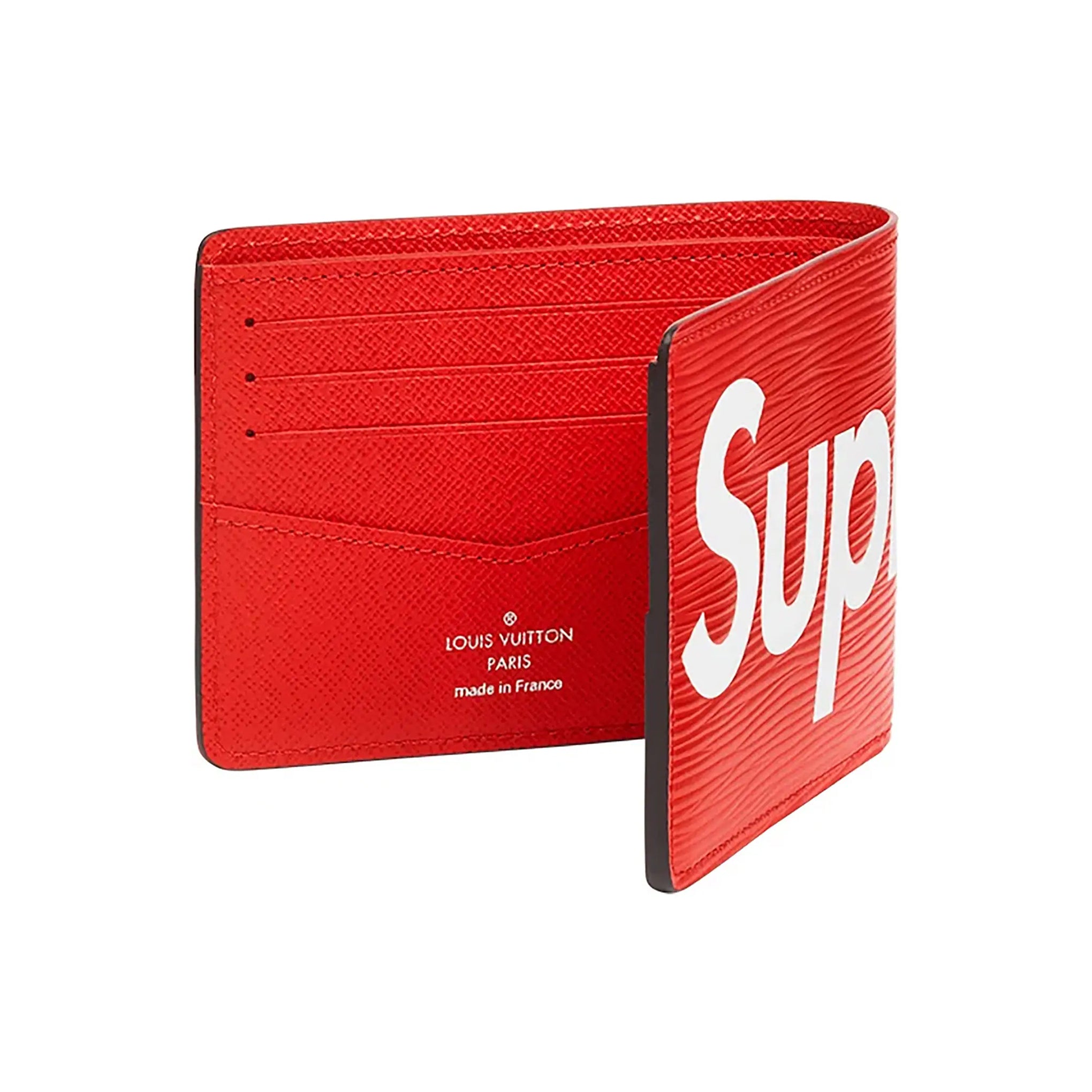 LOUIS VUITTON SUPREME SLENDER WALLET RED