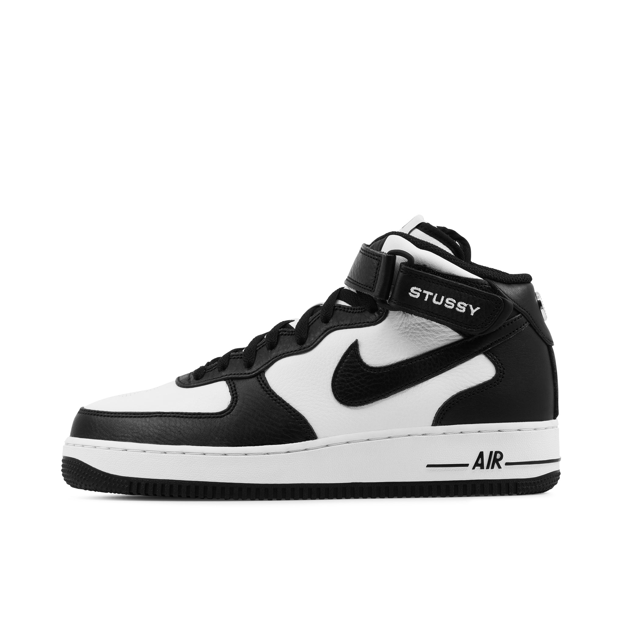 NIKE AIR FORCE 1 MID STUSSY BLACK LIGHT BONE