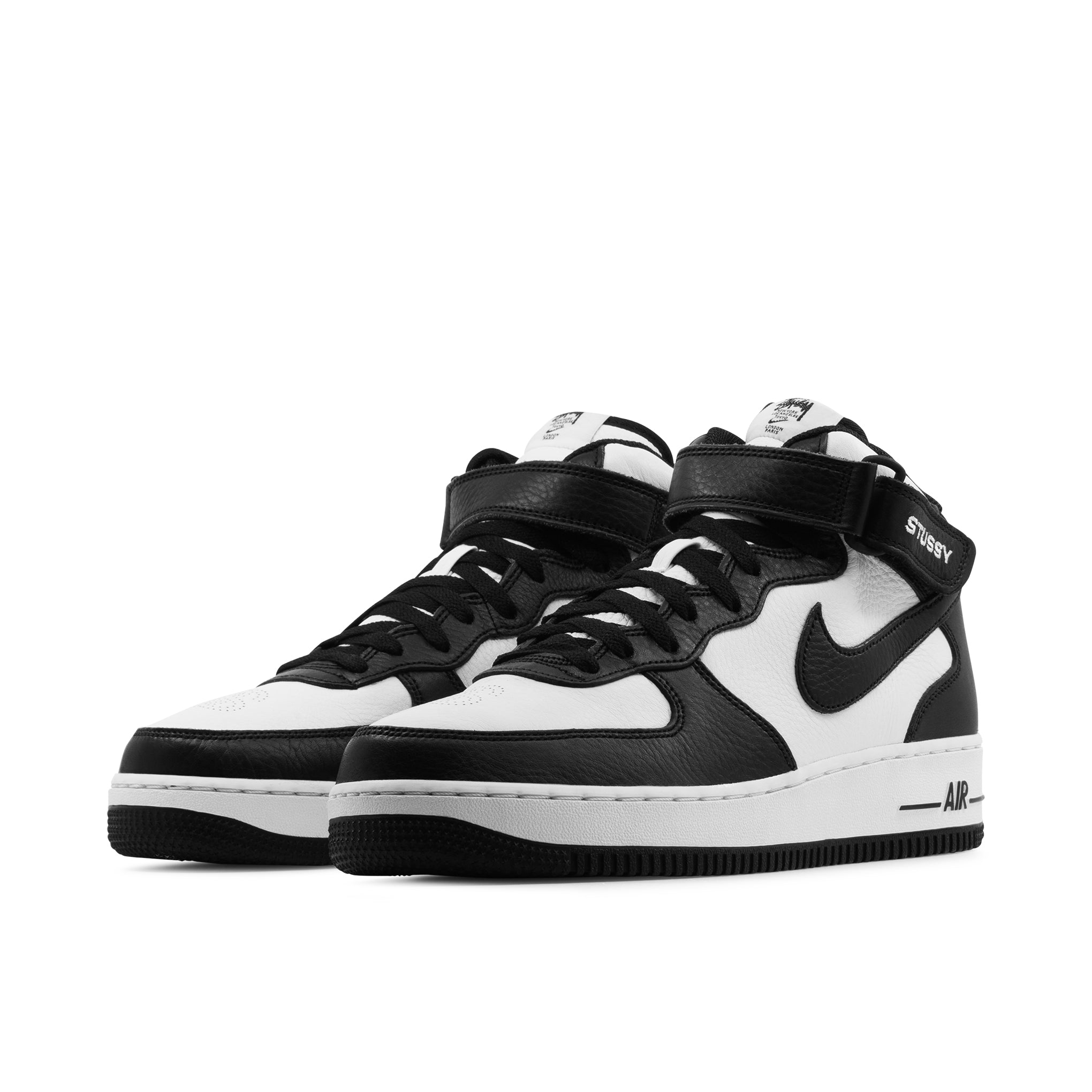 NIKE AIR FORCE 1 MID STUSSY BLACK LIGHT BONE