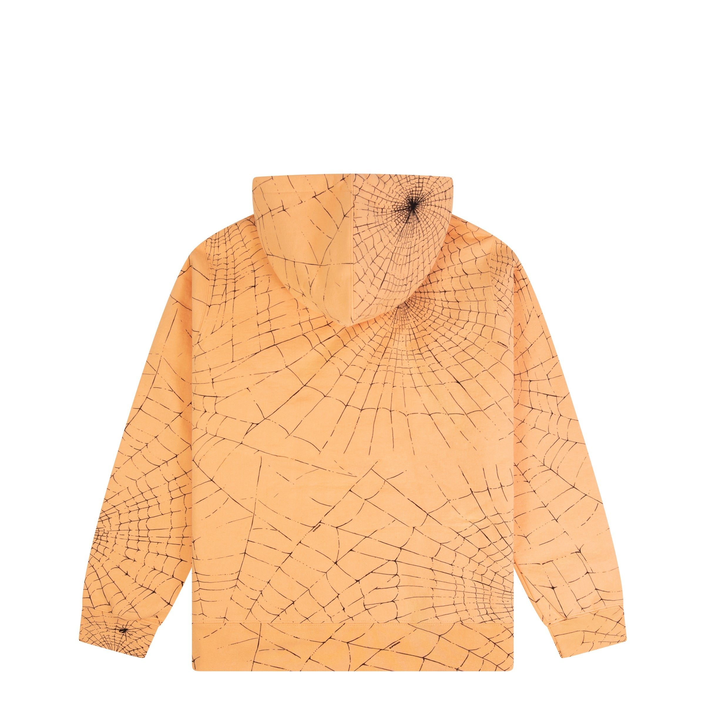 SUPREME SPIDERWEB HOODIE PEACH