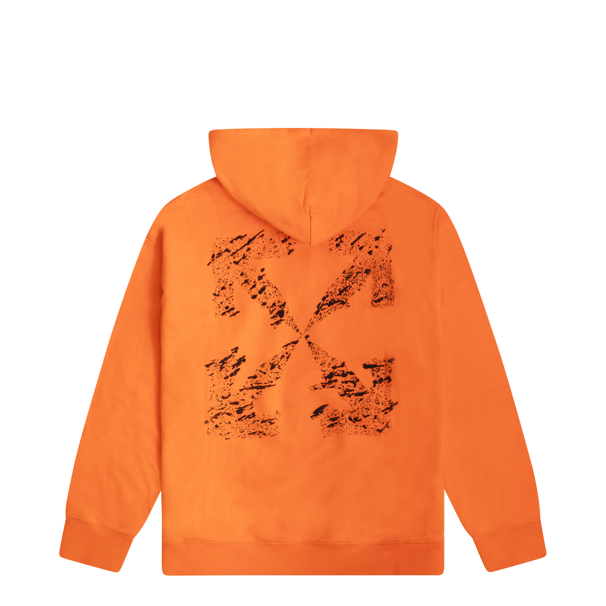 OFF-WHITE SPRAY ARROW HOODIE ORANGE