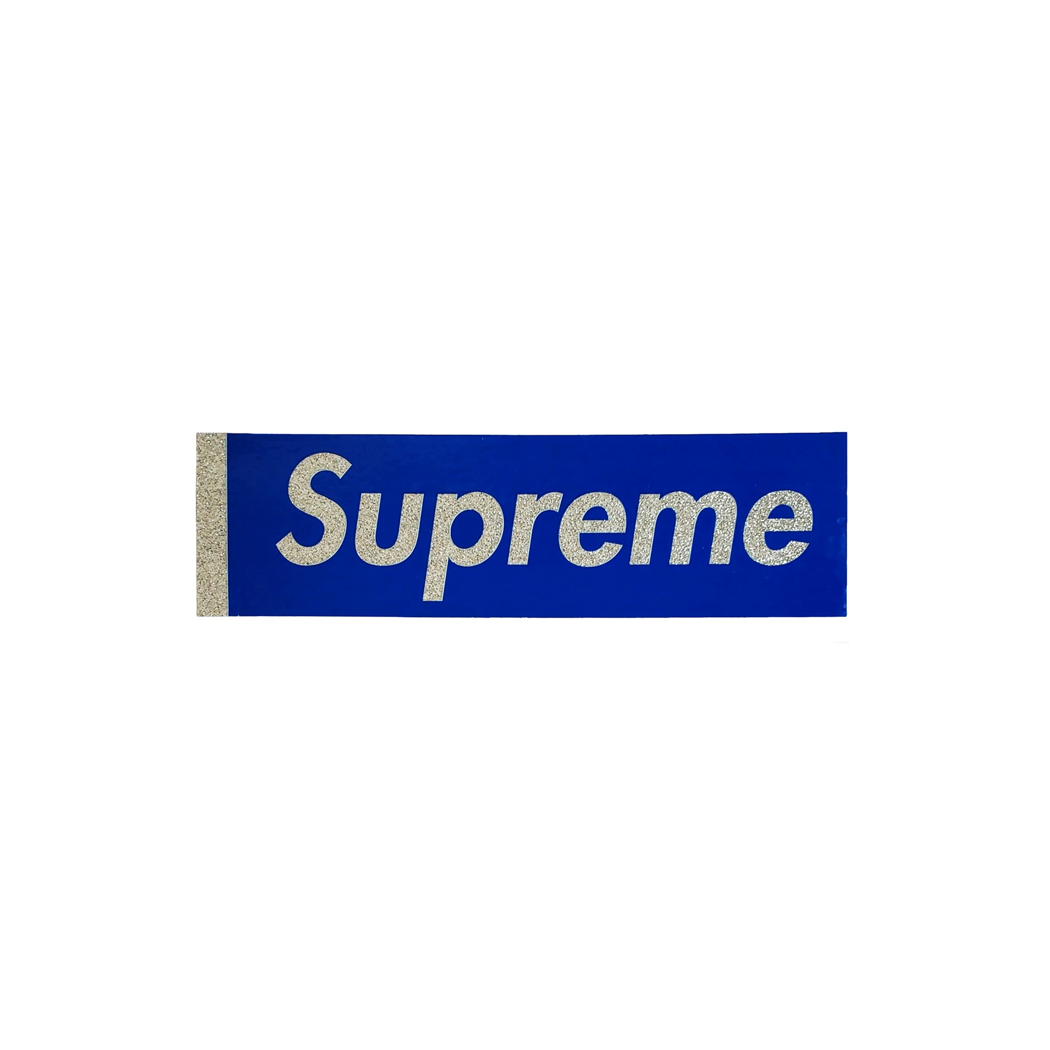 SUPREME GLITTER BOX LOGO STICKER BLUE